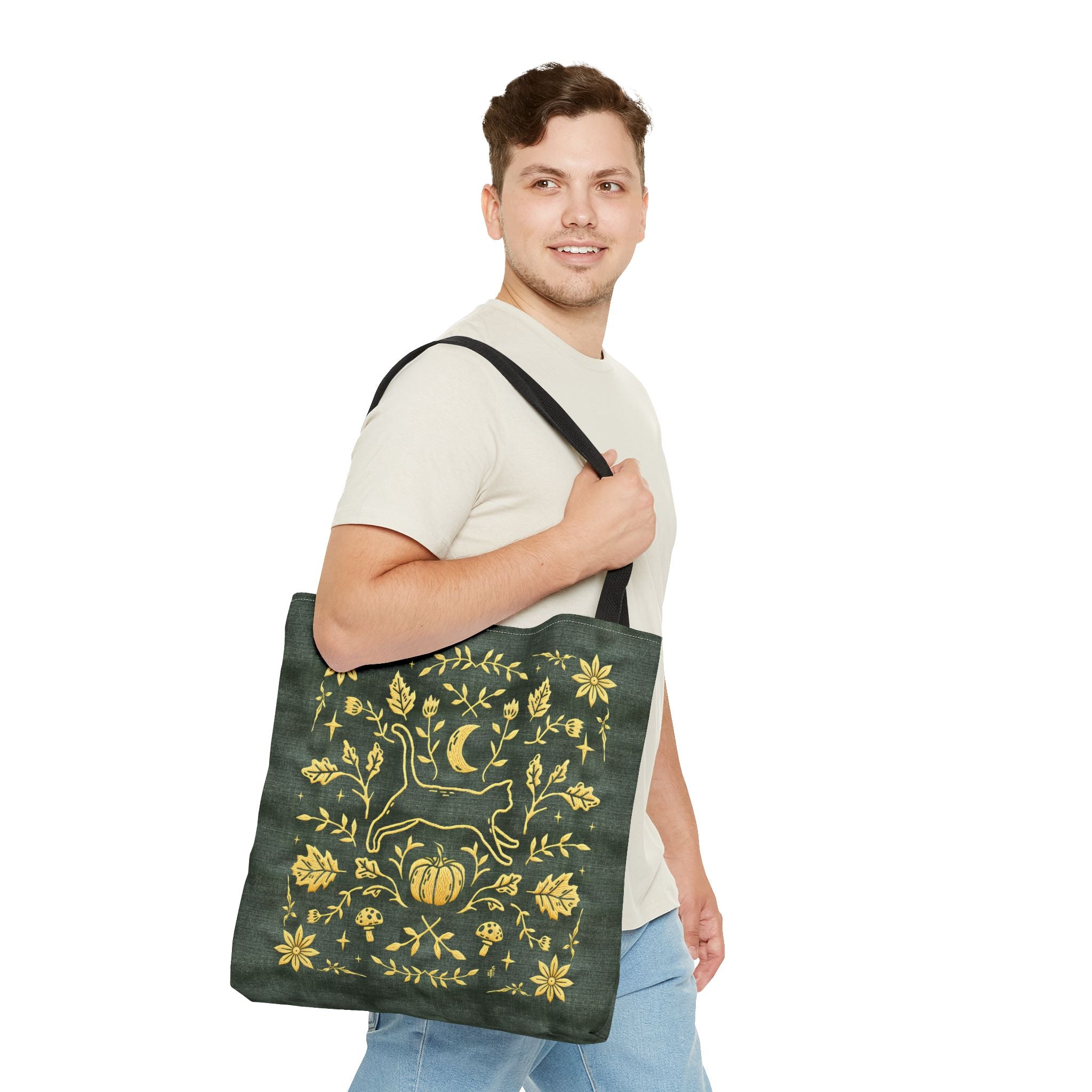 'Autumn Stroll' Legendary Green Tote Bag