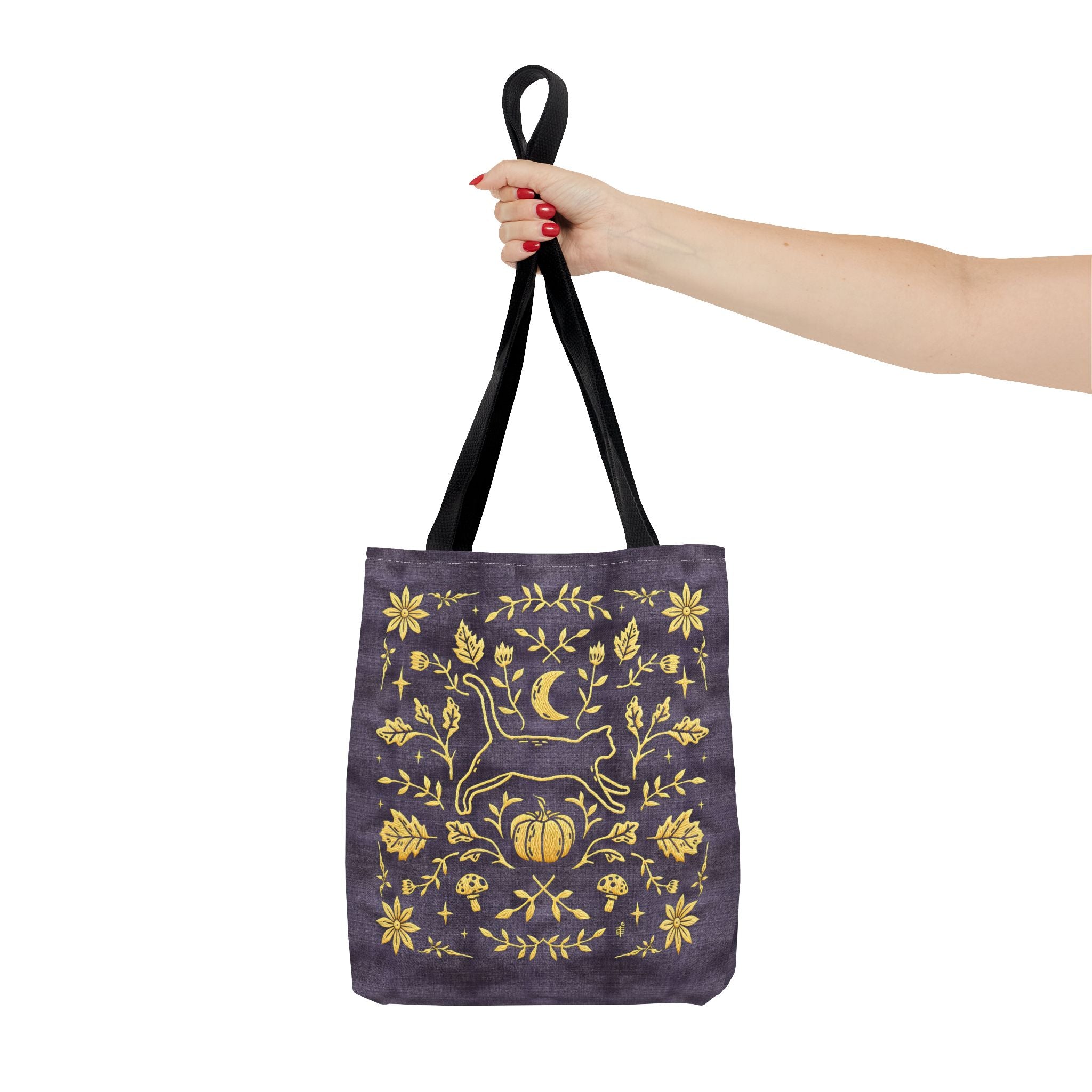 'Autumn Stroll' Royal Purple Tote Bag