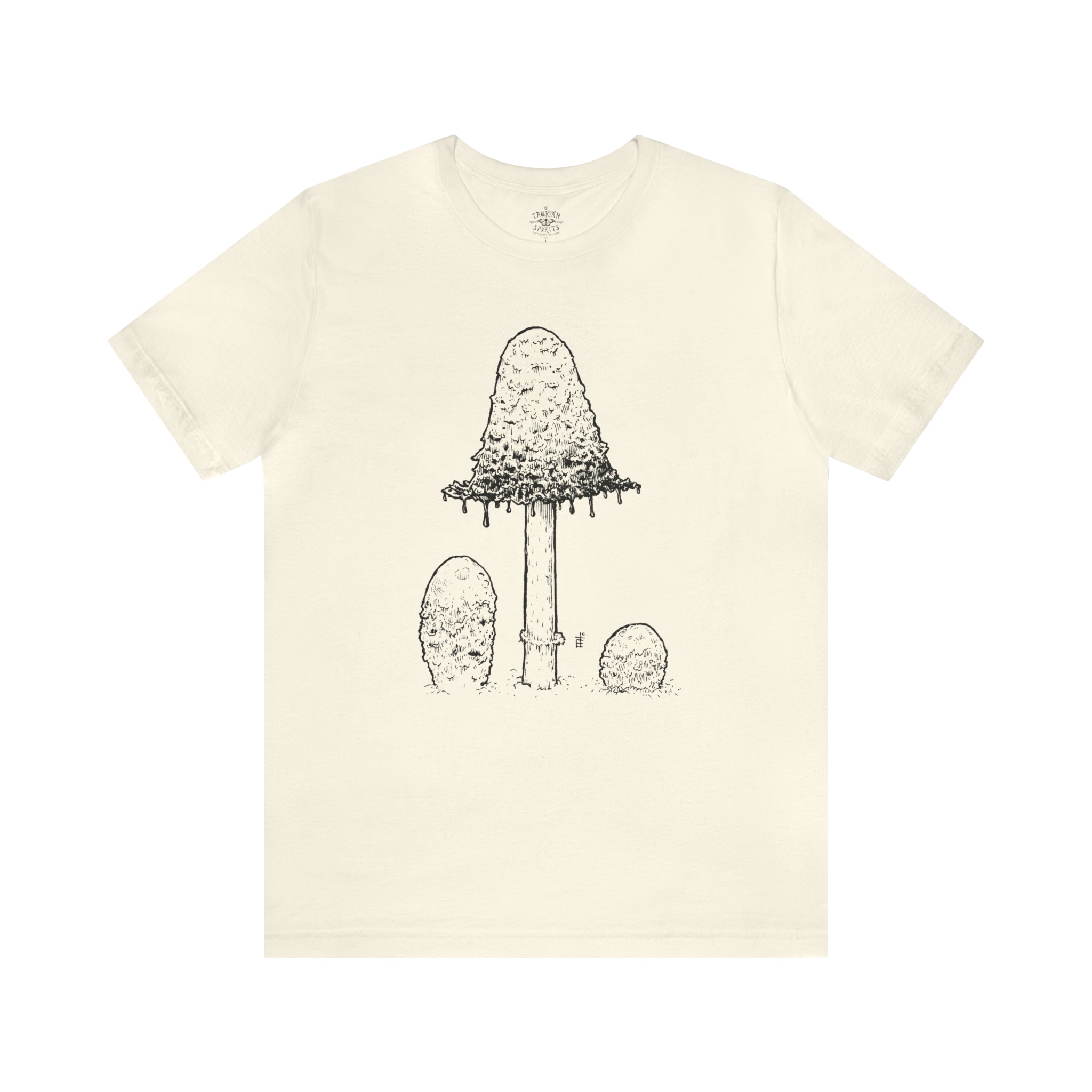 'Shaggy Mane Mushroom' Unisex Jersey Tee