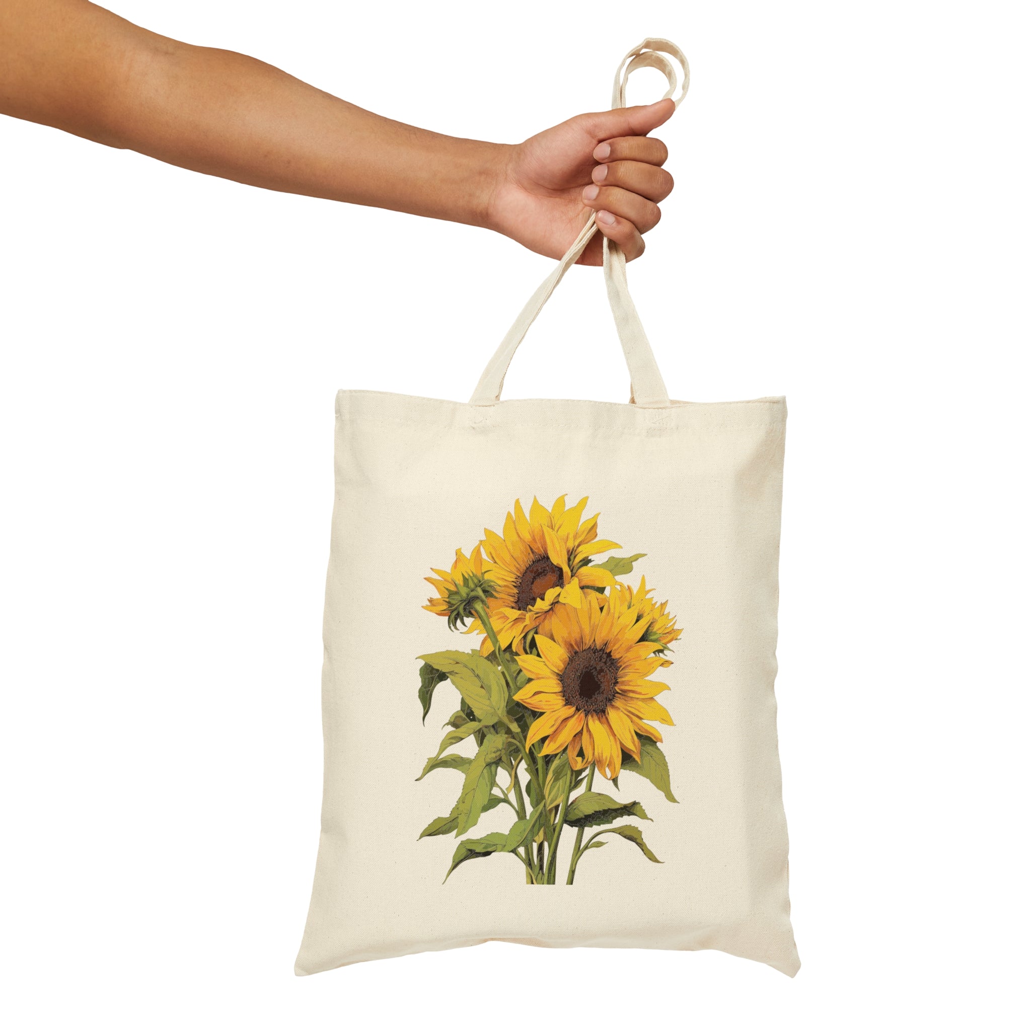 'Sunflowers' Cotton Canvas Tote Bag