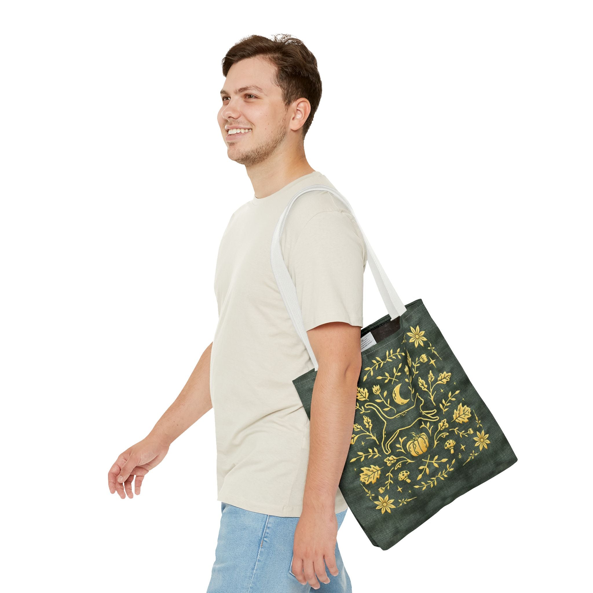 'Autumn Stroll' Legendary Green Tote Bag