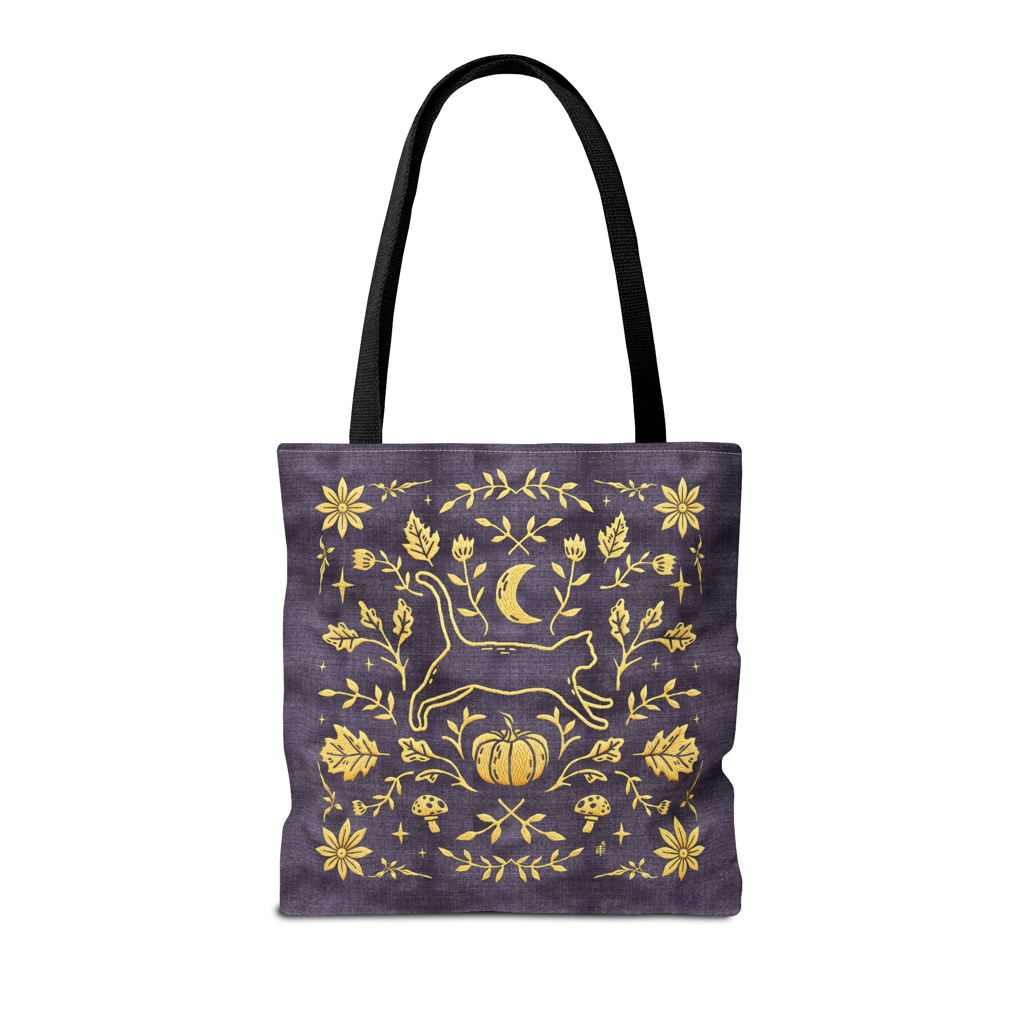 'Autumn Stroll' Royal Purple Tote Bag