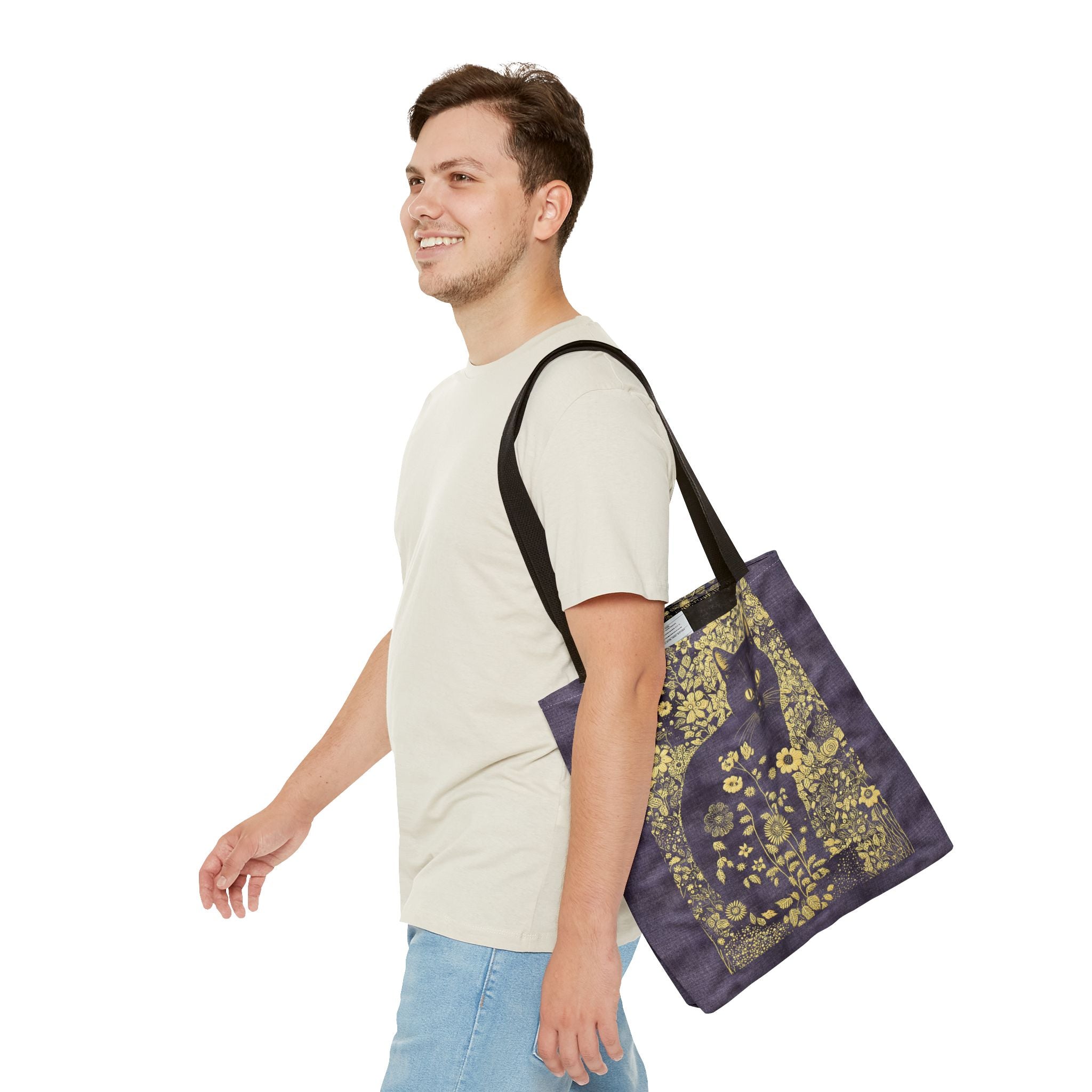 'Klimt Kat' Royal Purple Tote Bag