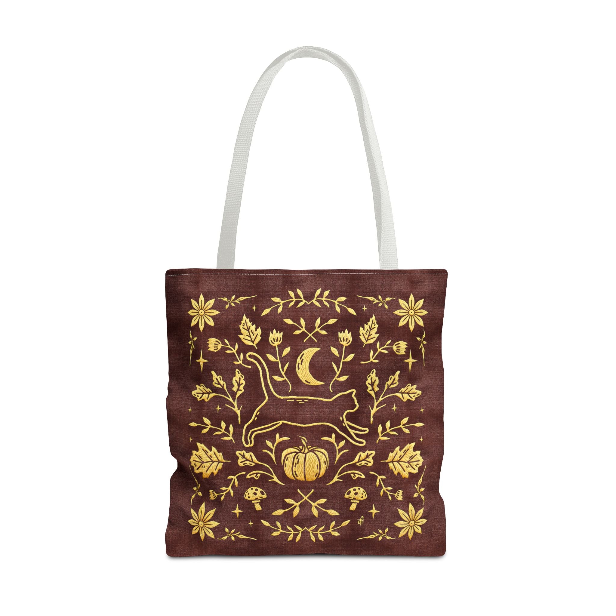 'Autumn Stroll' Auburn Orange Tote Bag