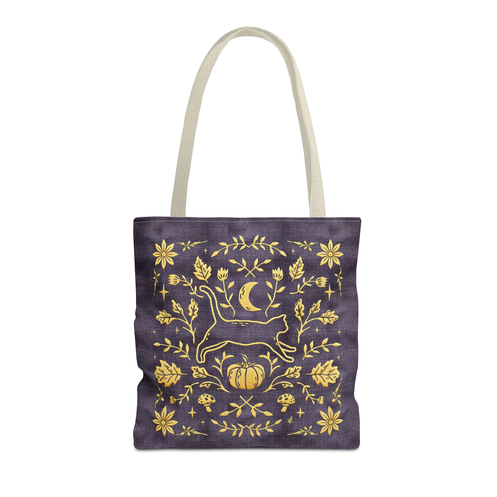 'Autumn Stroll' Royal Purple Tote Bag