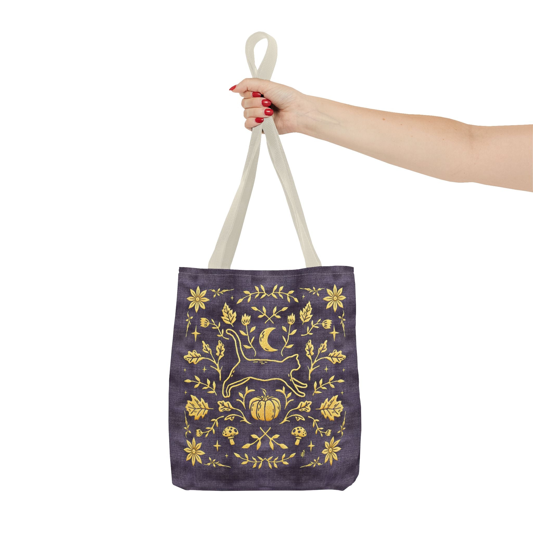 'Autumn Stroll' Royal Purple Tote Bag