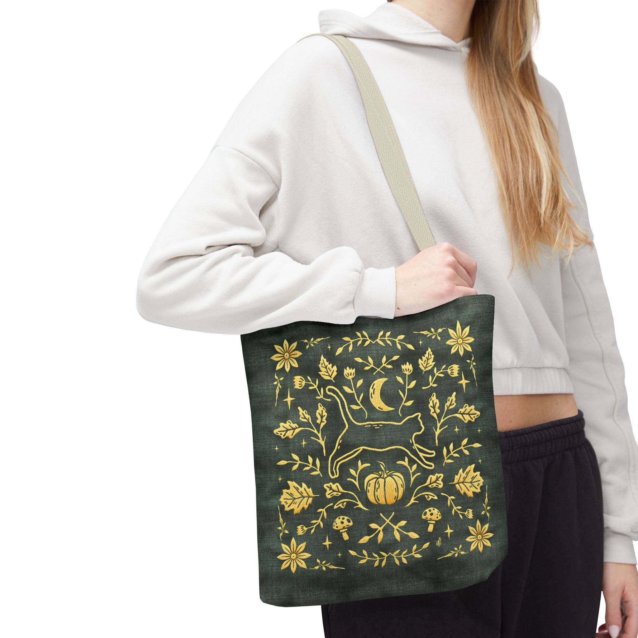 'Autumn Stroll' Legendary Green Tote Bag