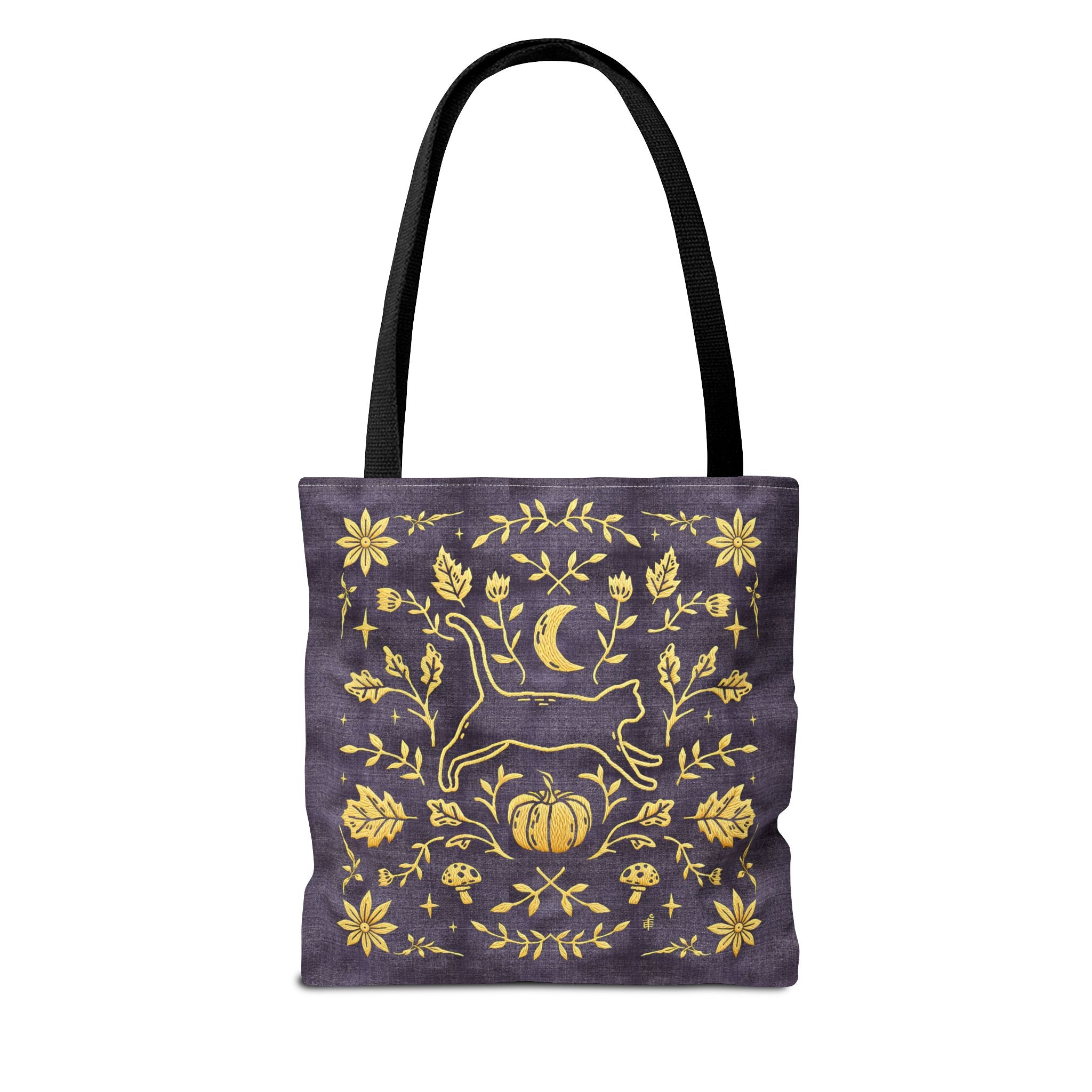 'Autumn Stroll' Royal Purple Tote Bag