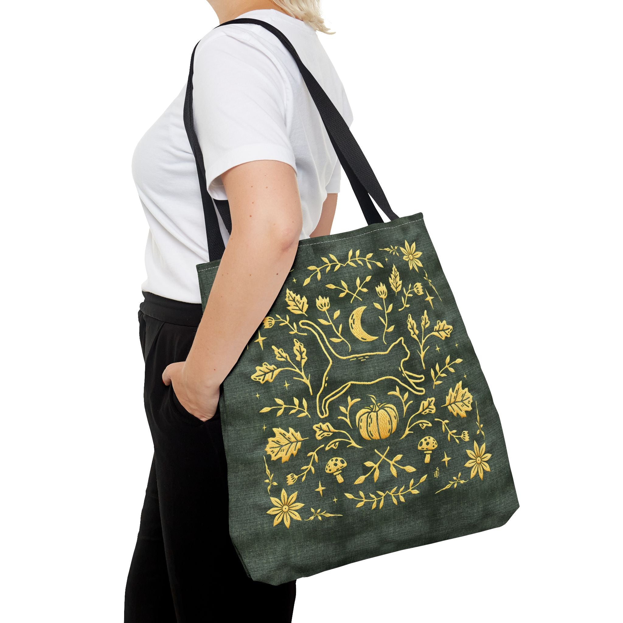 'Autumn Stroll' Legendary Green Tote Bag