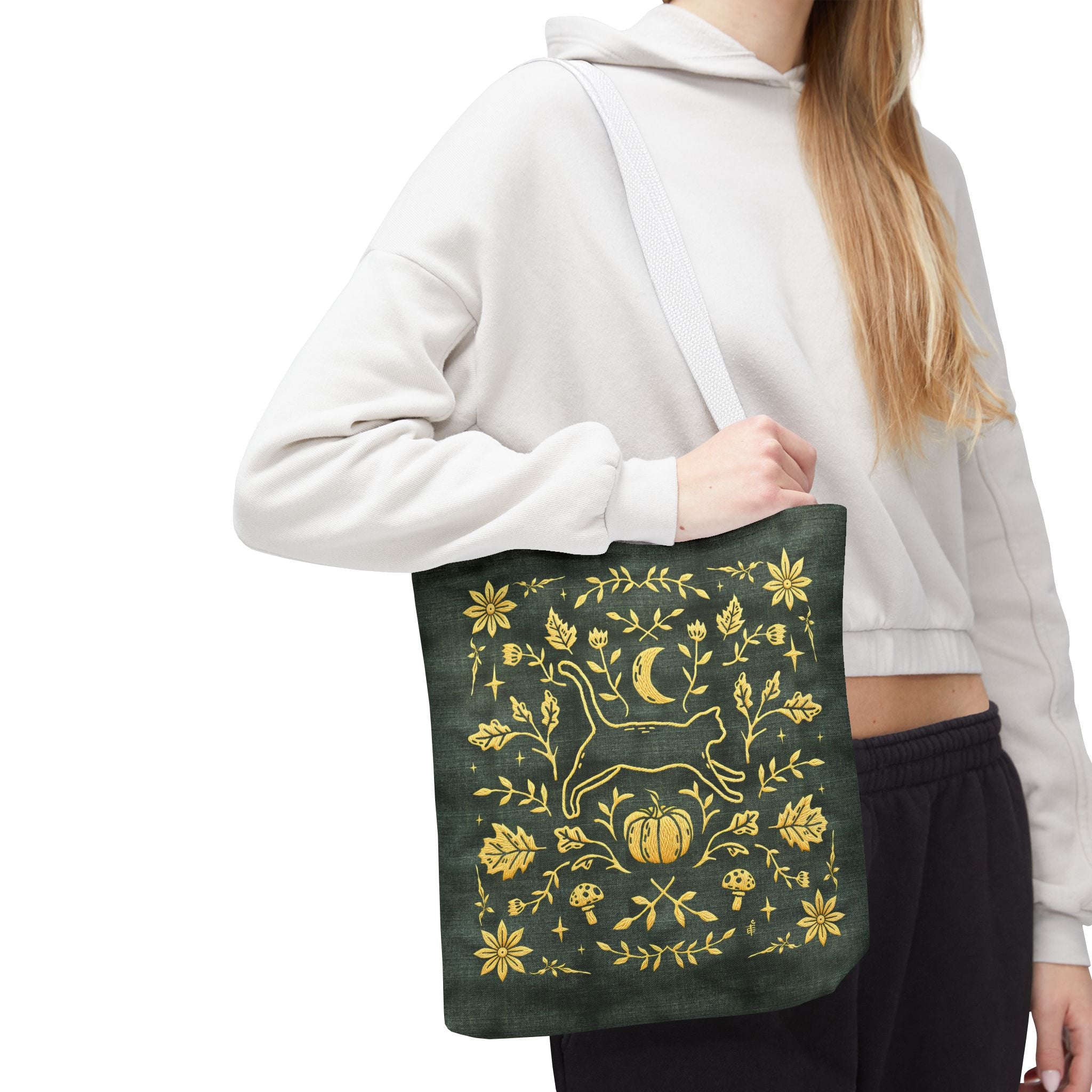 'Autumn Stroll' Legendary Green Tote Bag