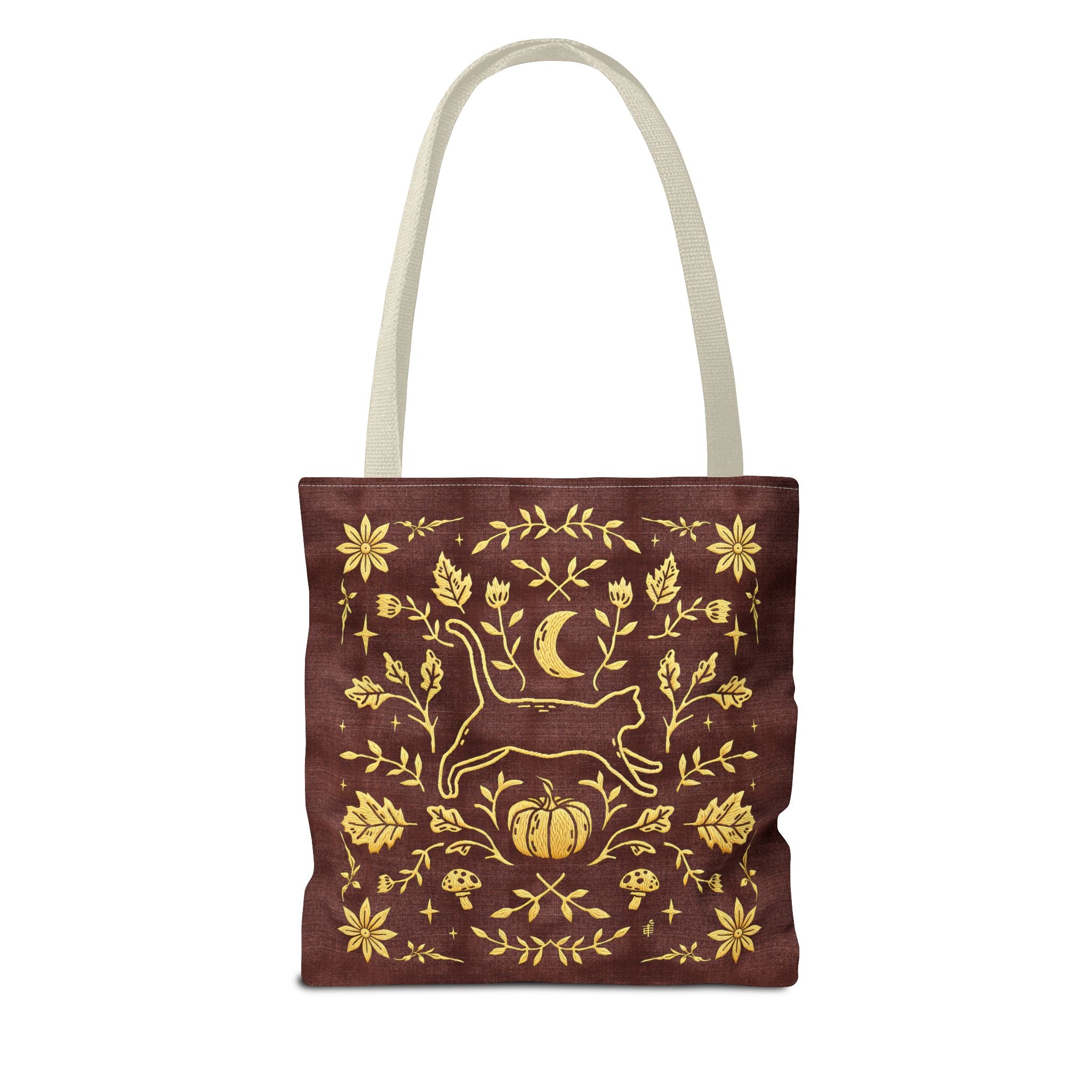 'Autumn Stroll' Auburn Orange Tote Bag