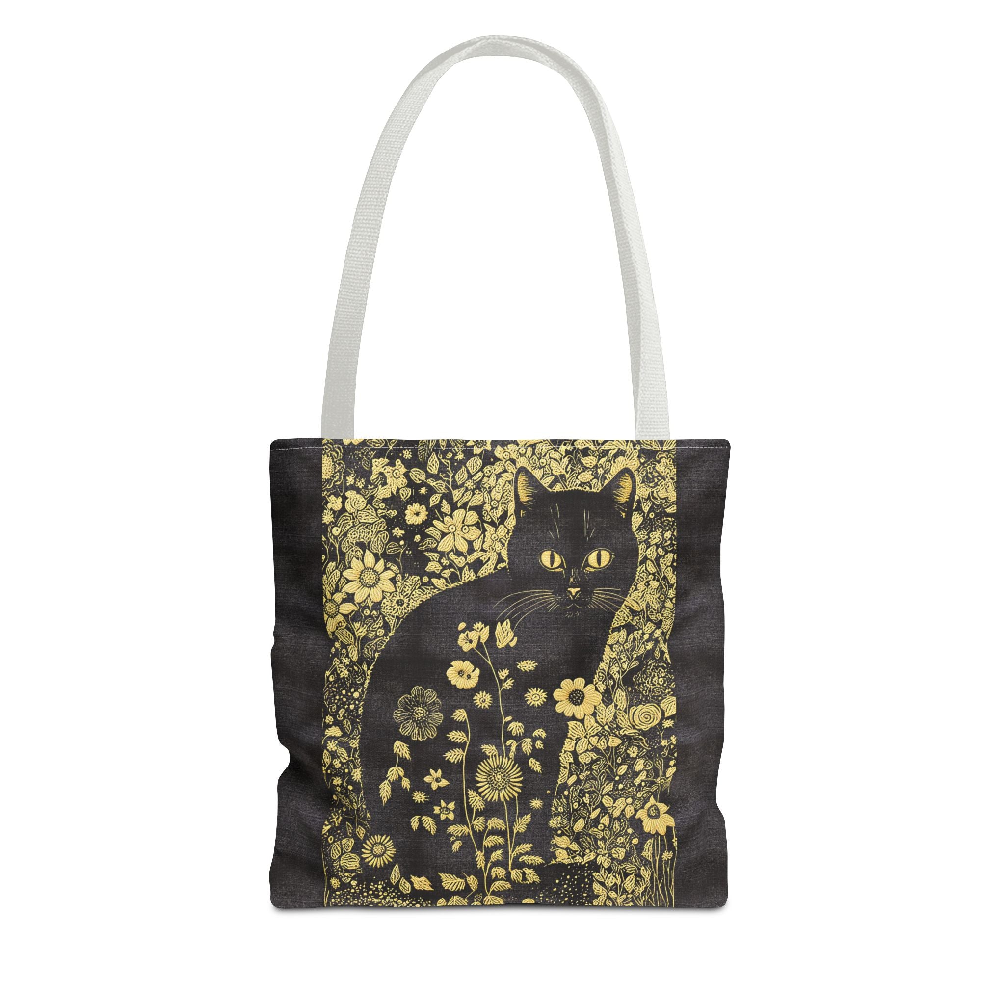 'Klimt Kat' Midnight Black Tote Bag
