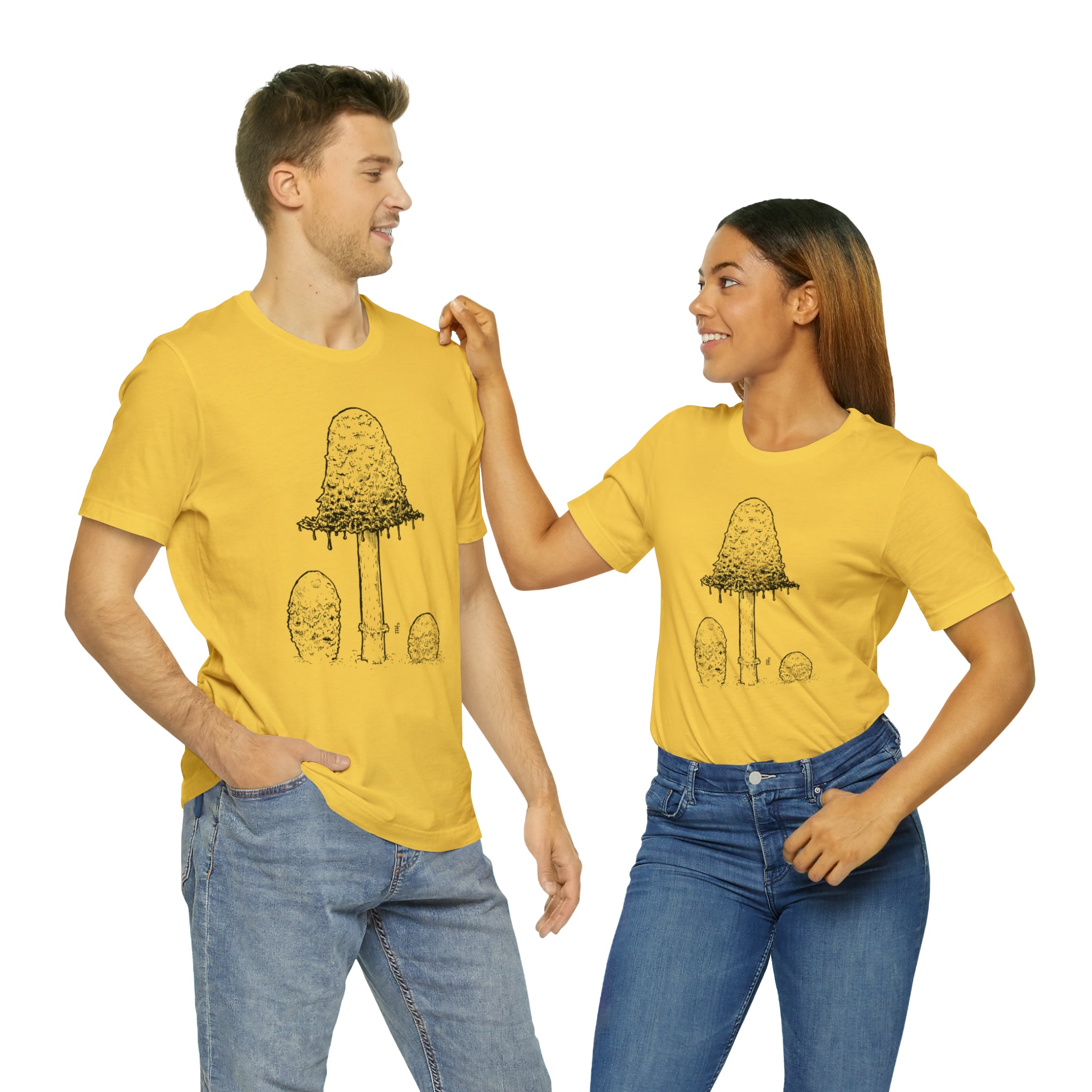 'Shaggy Mane Mushroom' Unisex Jersey Tee
