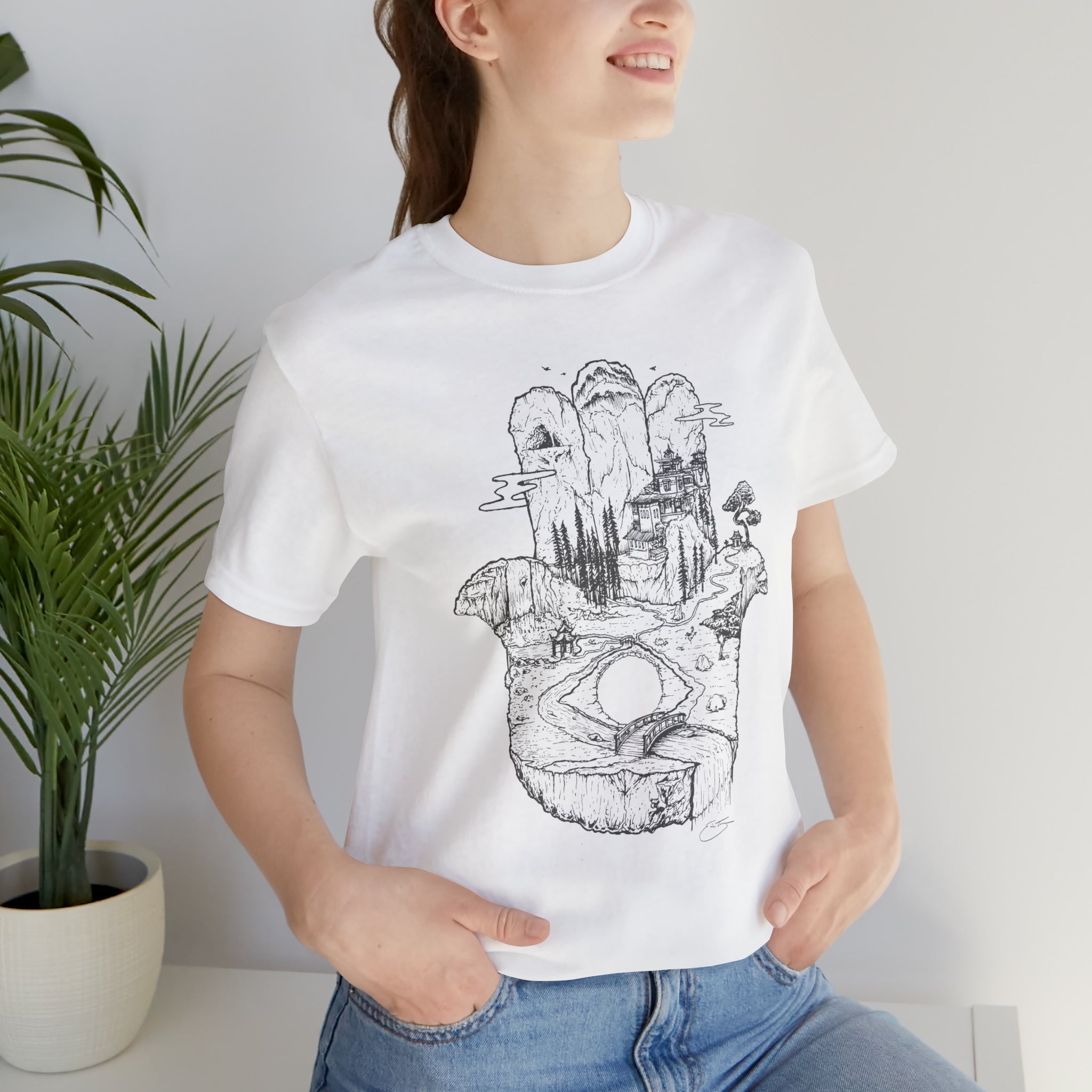 'Hamsa in Nature' Unisex Jersey Tee