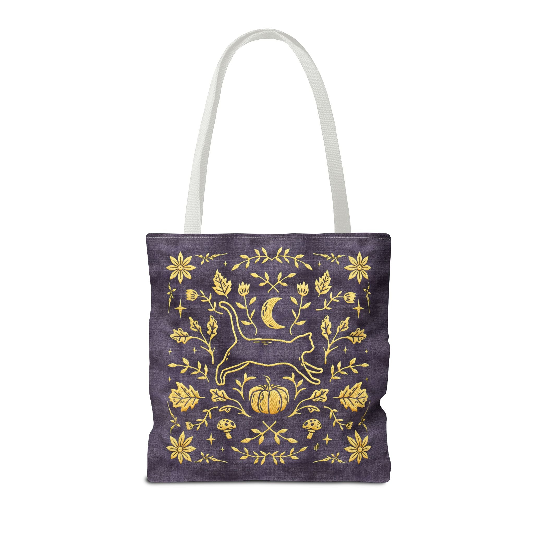 'Autumn Stroll' Royal Purple Tote Bag