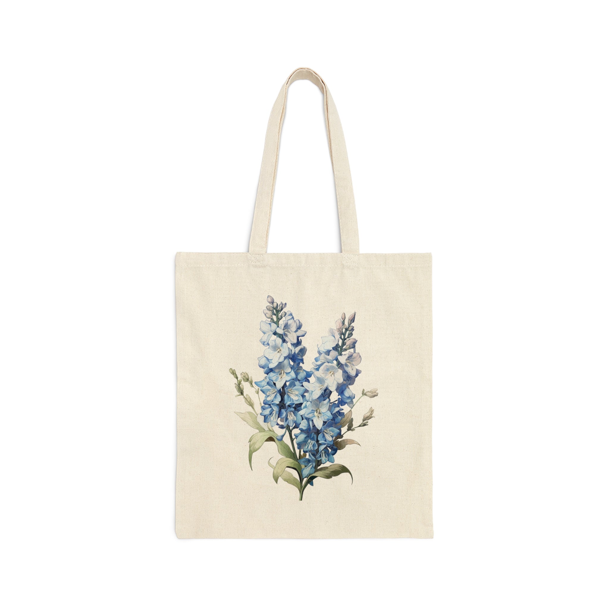 'Delphinium' Cotton Canvas Tote Bag