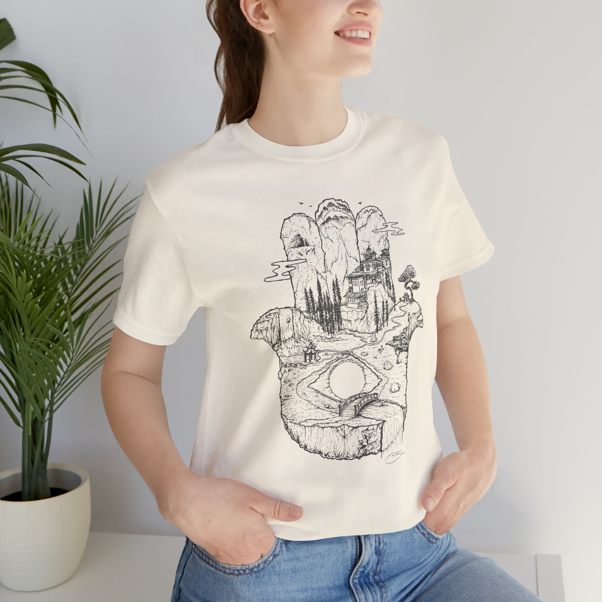 'Hamsa in Nature' Unisex Jersey Tee