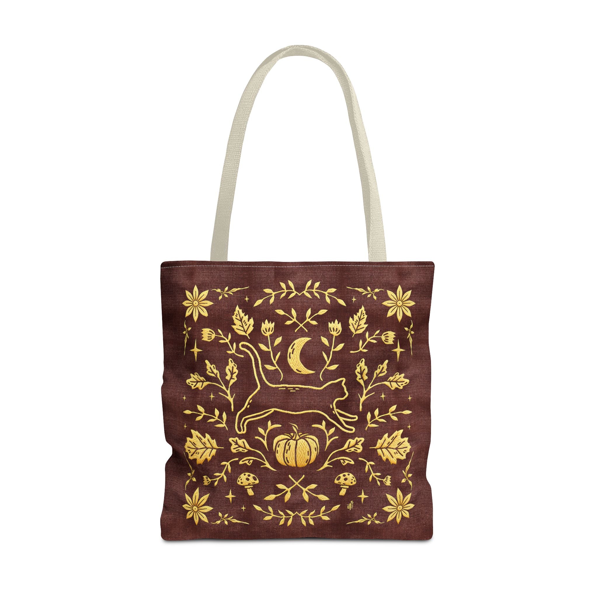 'Autumn Stroll' Auburn Orange Tote Bag