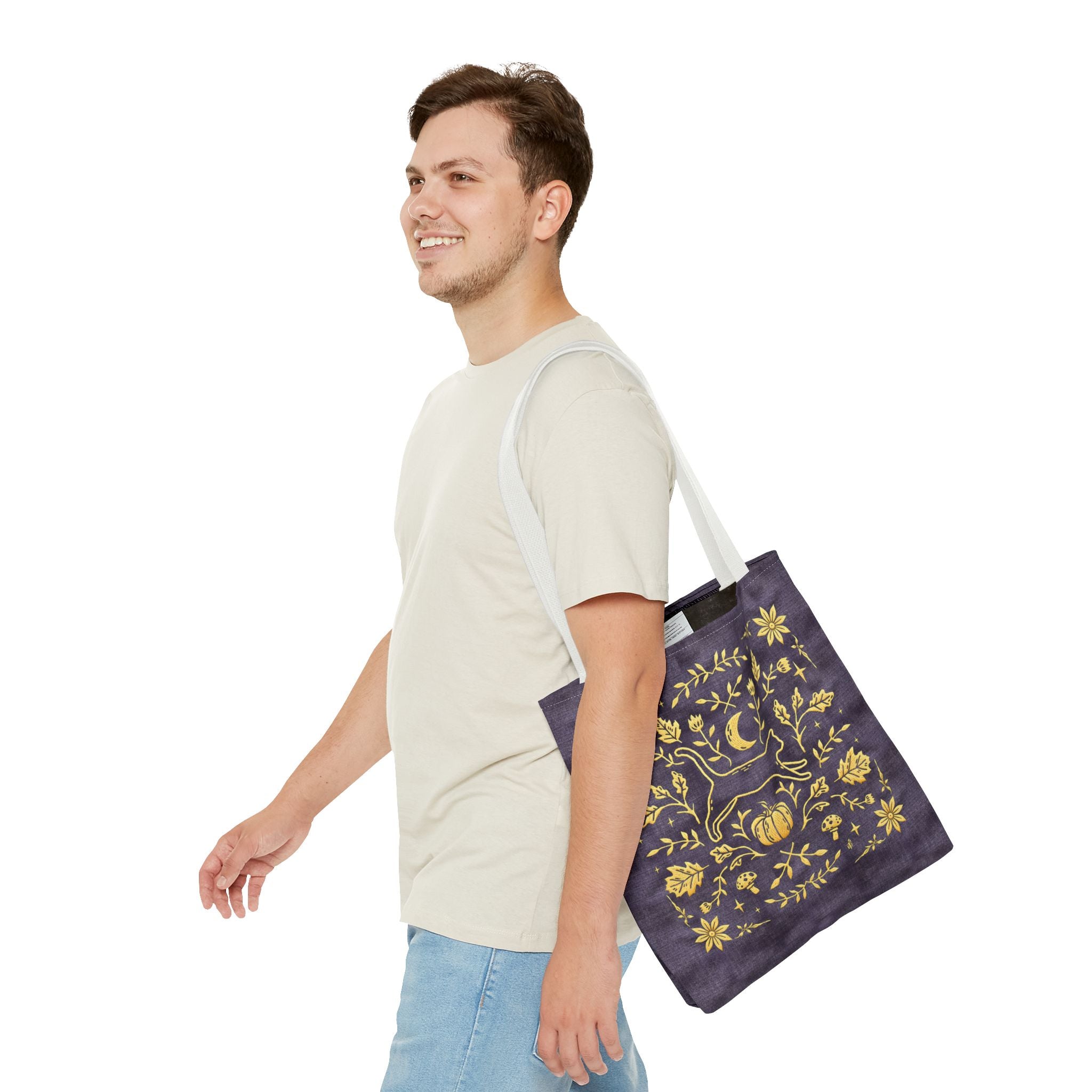 'Autumn Stroll' Royal Purple Tote Bag