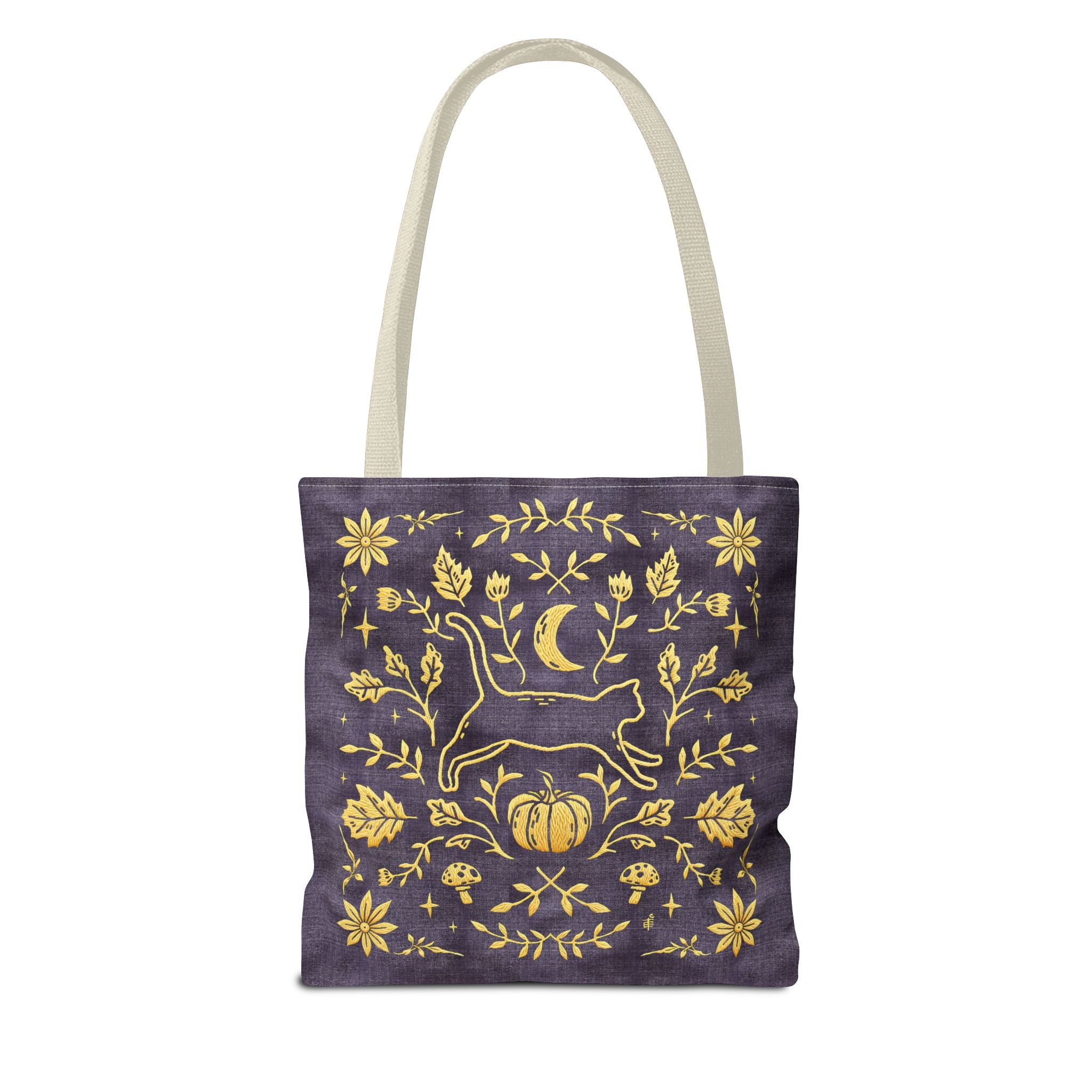 'Autumn Stroll' Royal Purple Tote Bag