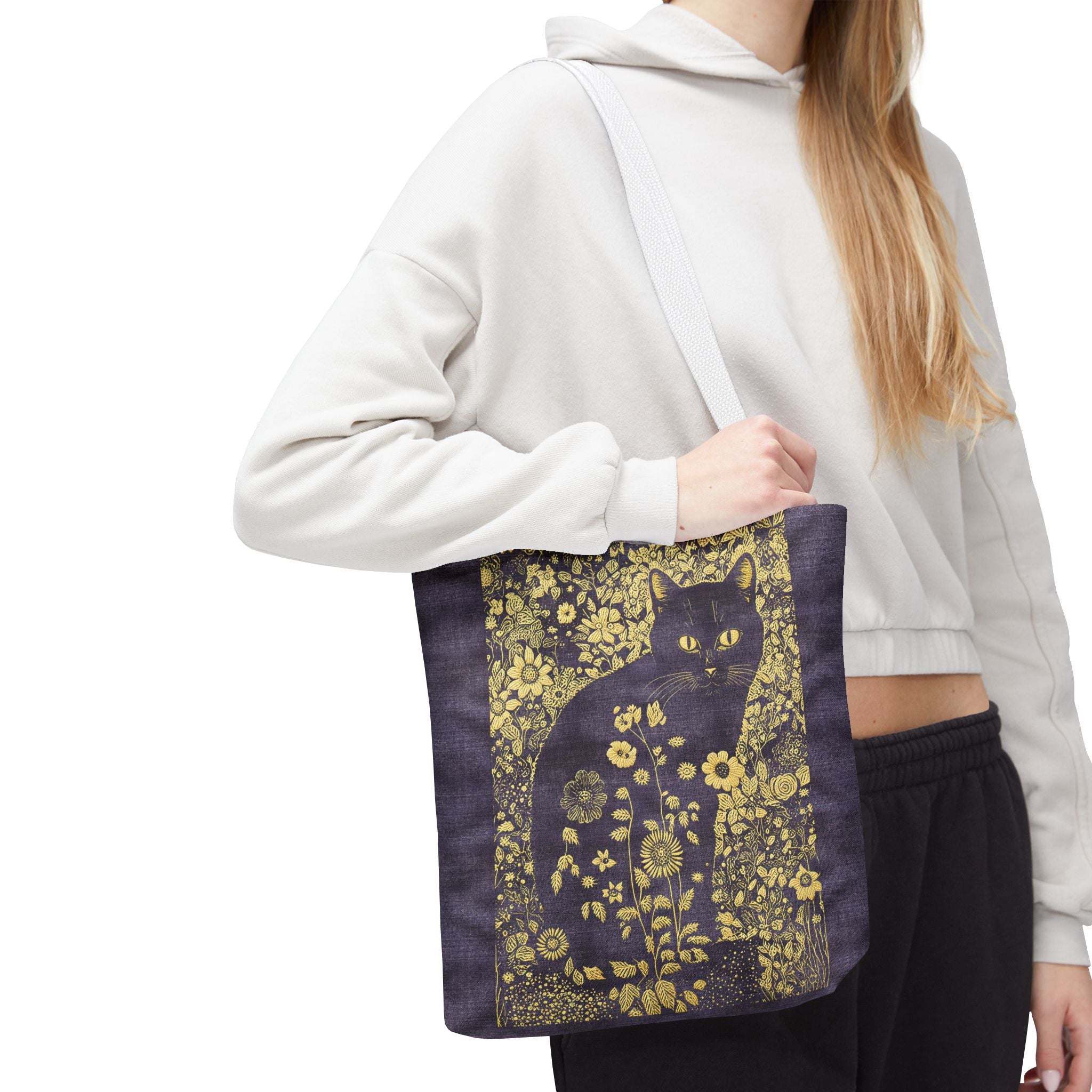 'Klimt Kat' Royal Purple Tote Bag