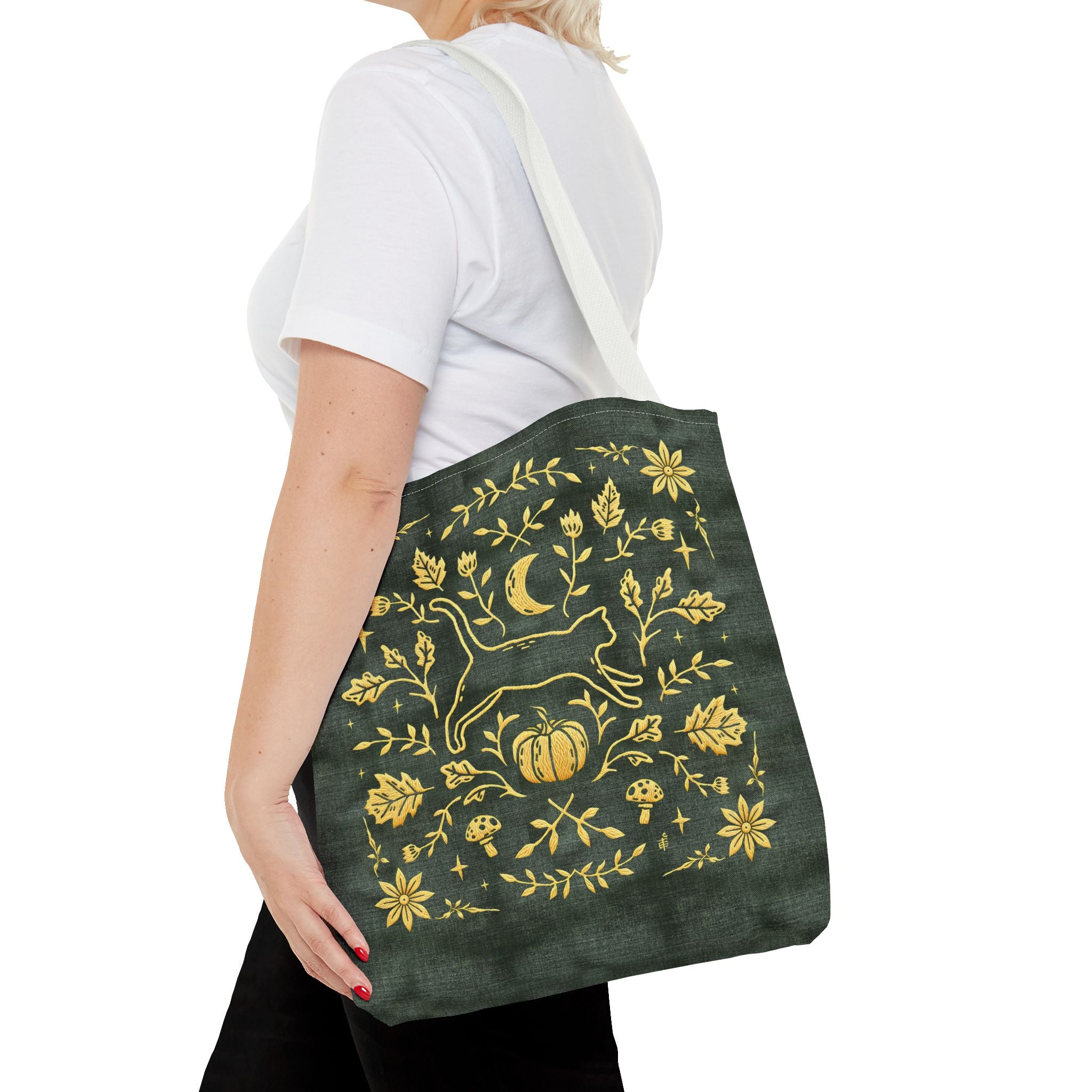 'Autumn Stroll' Legendary Green Tote Bag