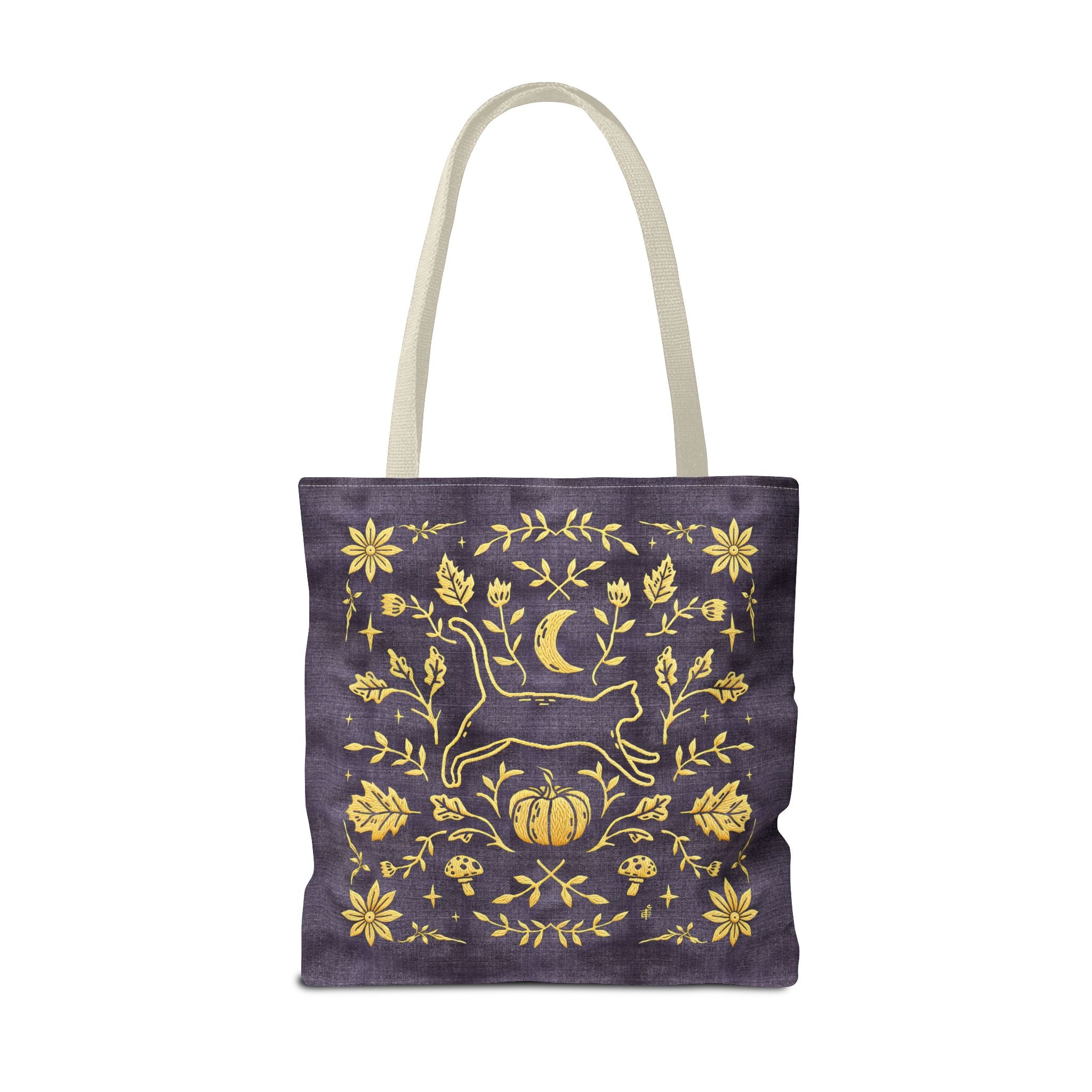 'Autumn Stroll' Royal Purple Tote Bag