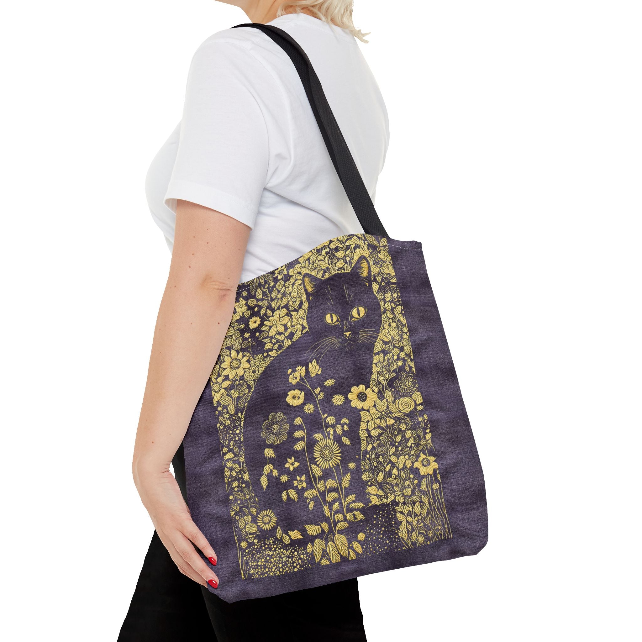 'Klimt Kat' Royal Purple Tote Bag