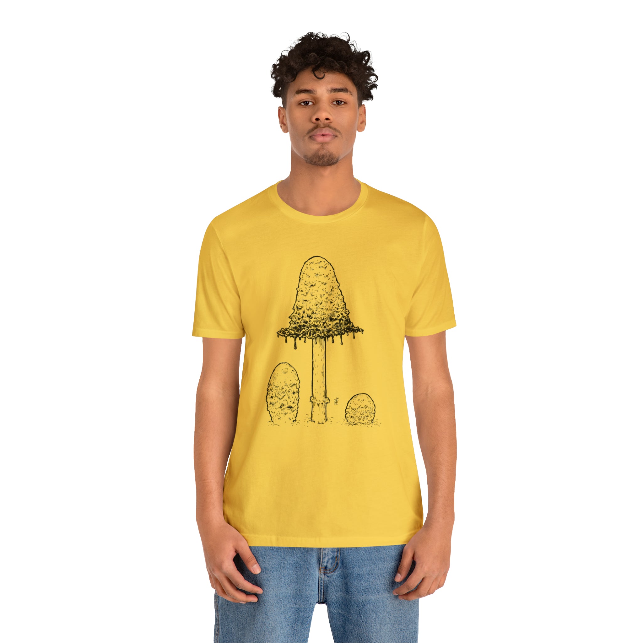 'Shaggy Mane Mushroom' Unisex Jersey Tee