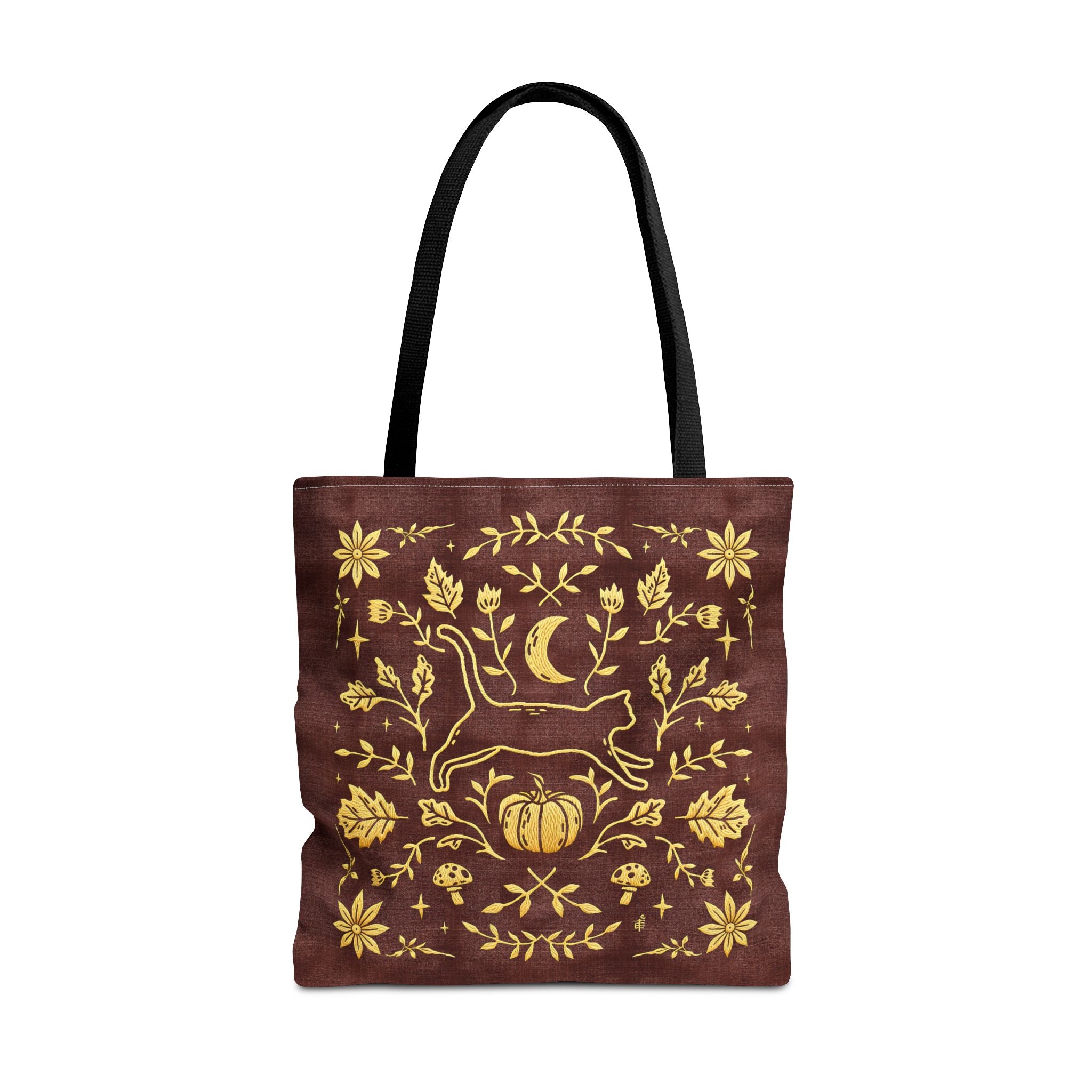 'Autumn Stroll' Auburn Orange Tote Bag
