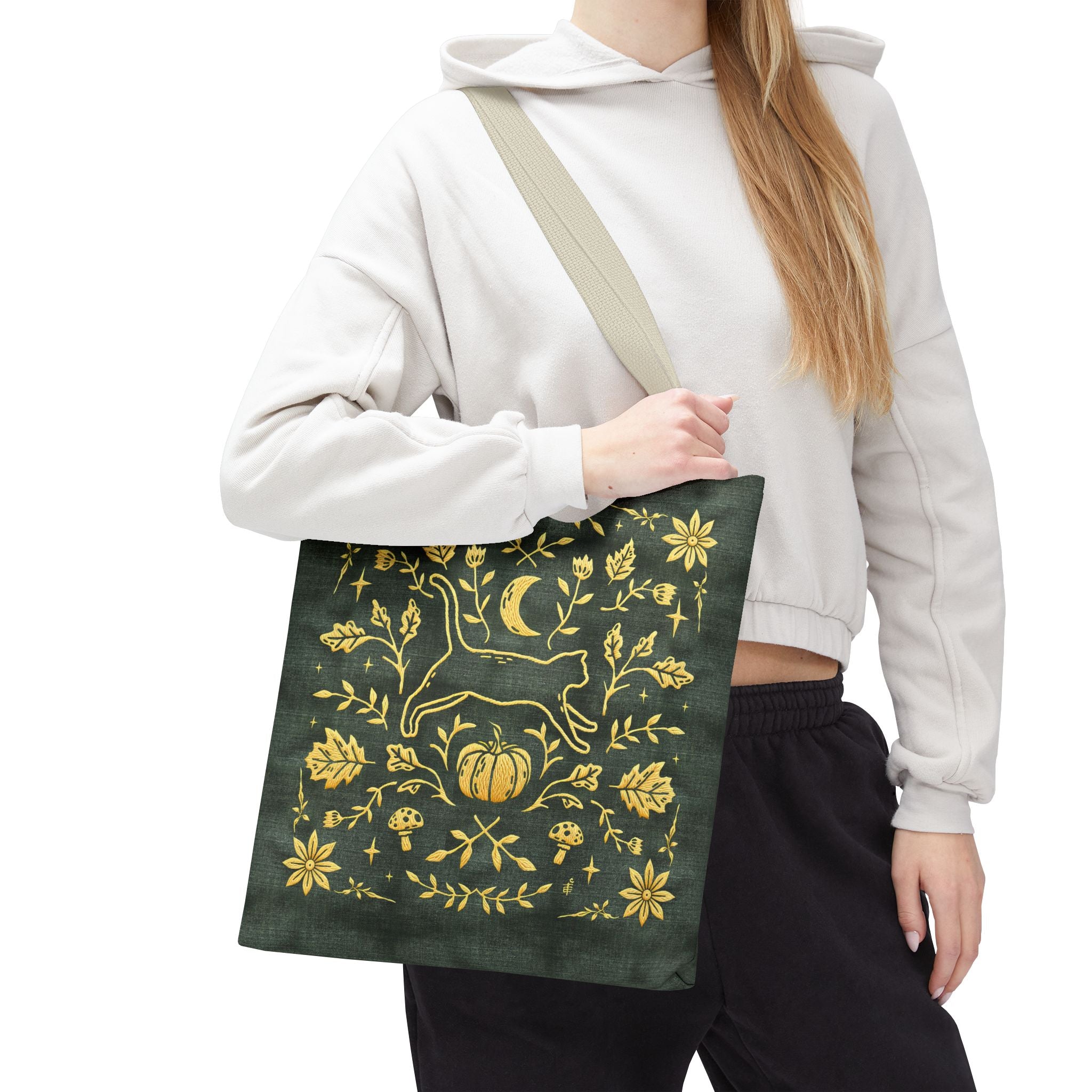 'Autumn Stroll' Legendary Green Tote Bag