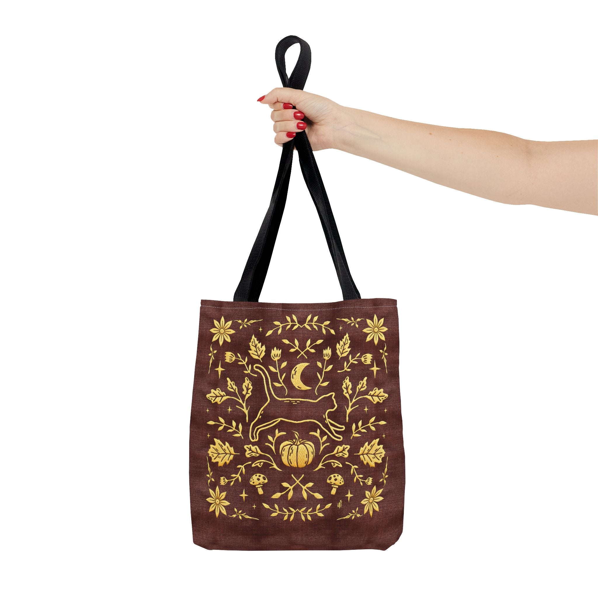 'Autumn Stroll' Auburn Orange Tote Bag
