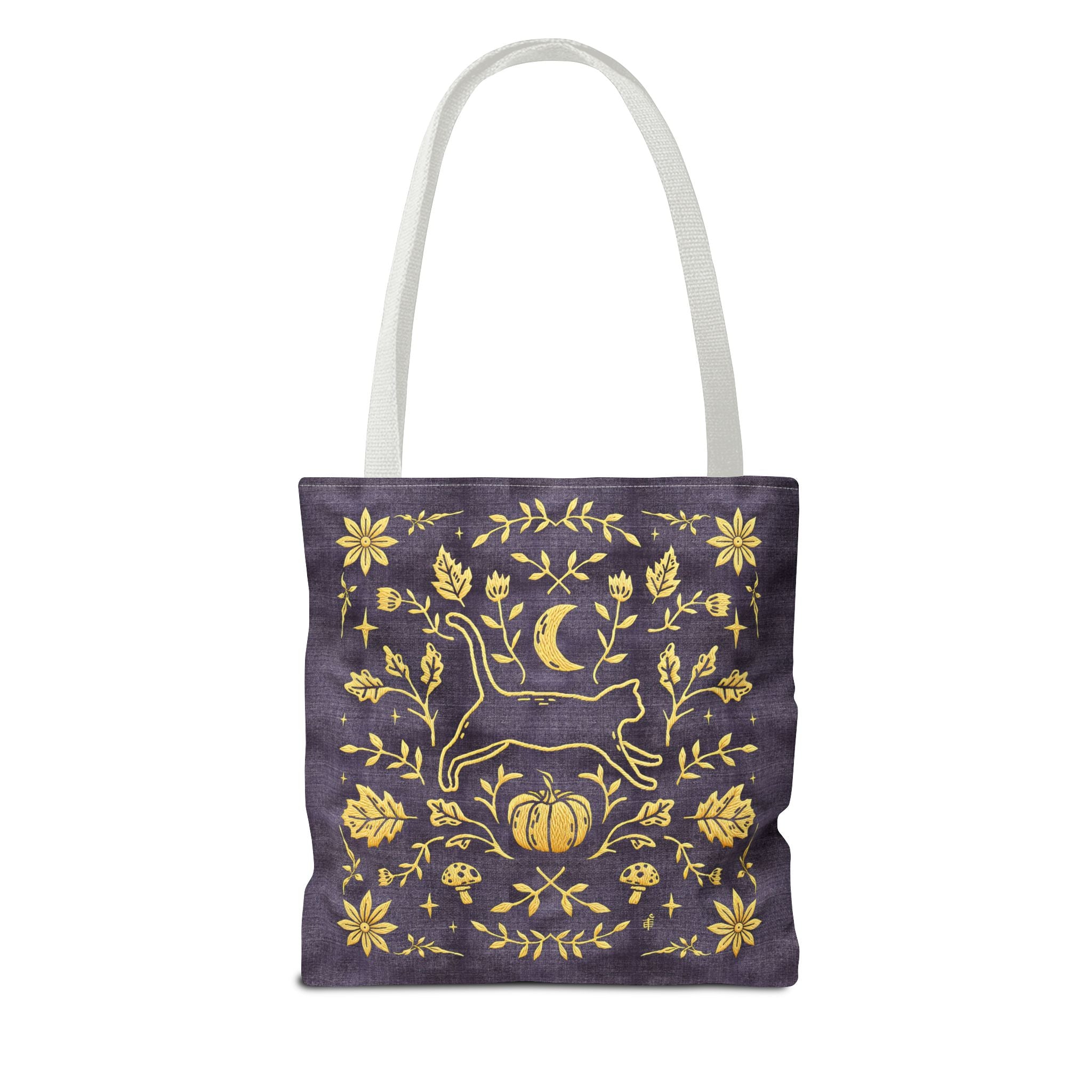 'Autumn Stroll' Royal Purple Tote Bag
