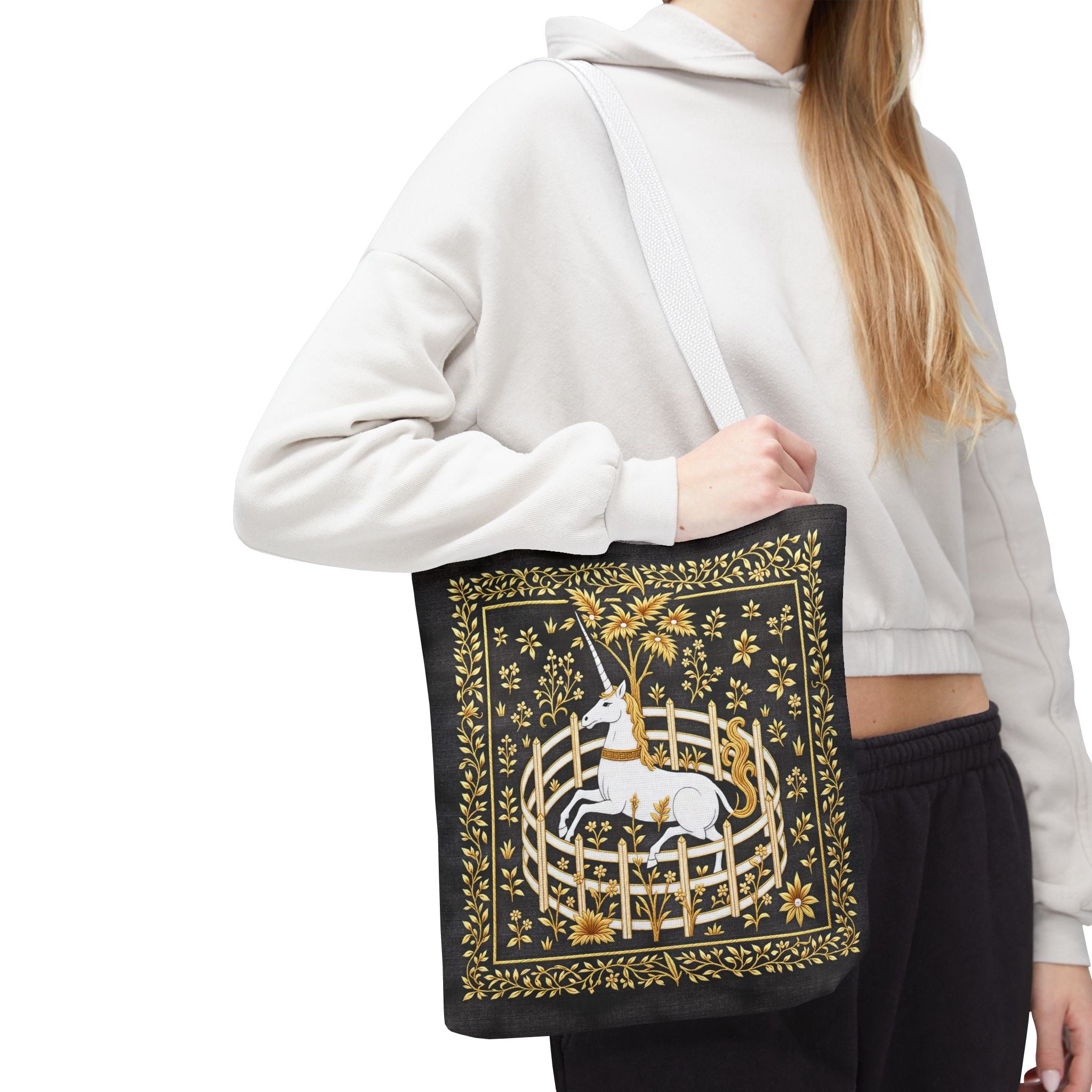 'Unicorn' Midnight Black Tote Bag