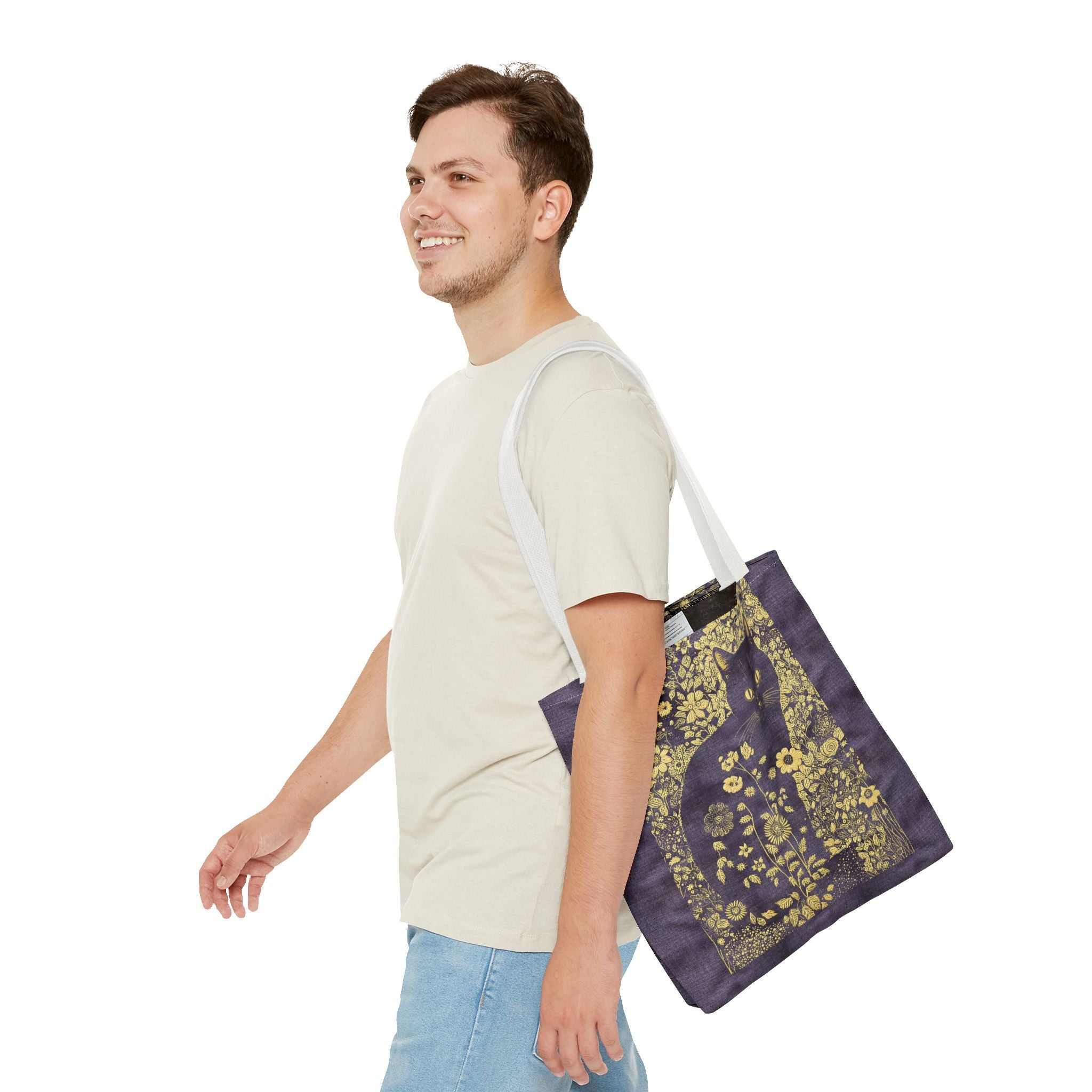 'Klimt Kat' Royal Purple Tote Bag