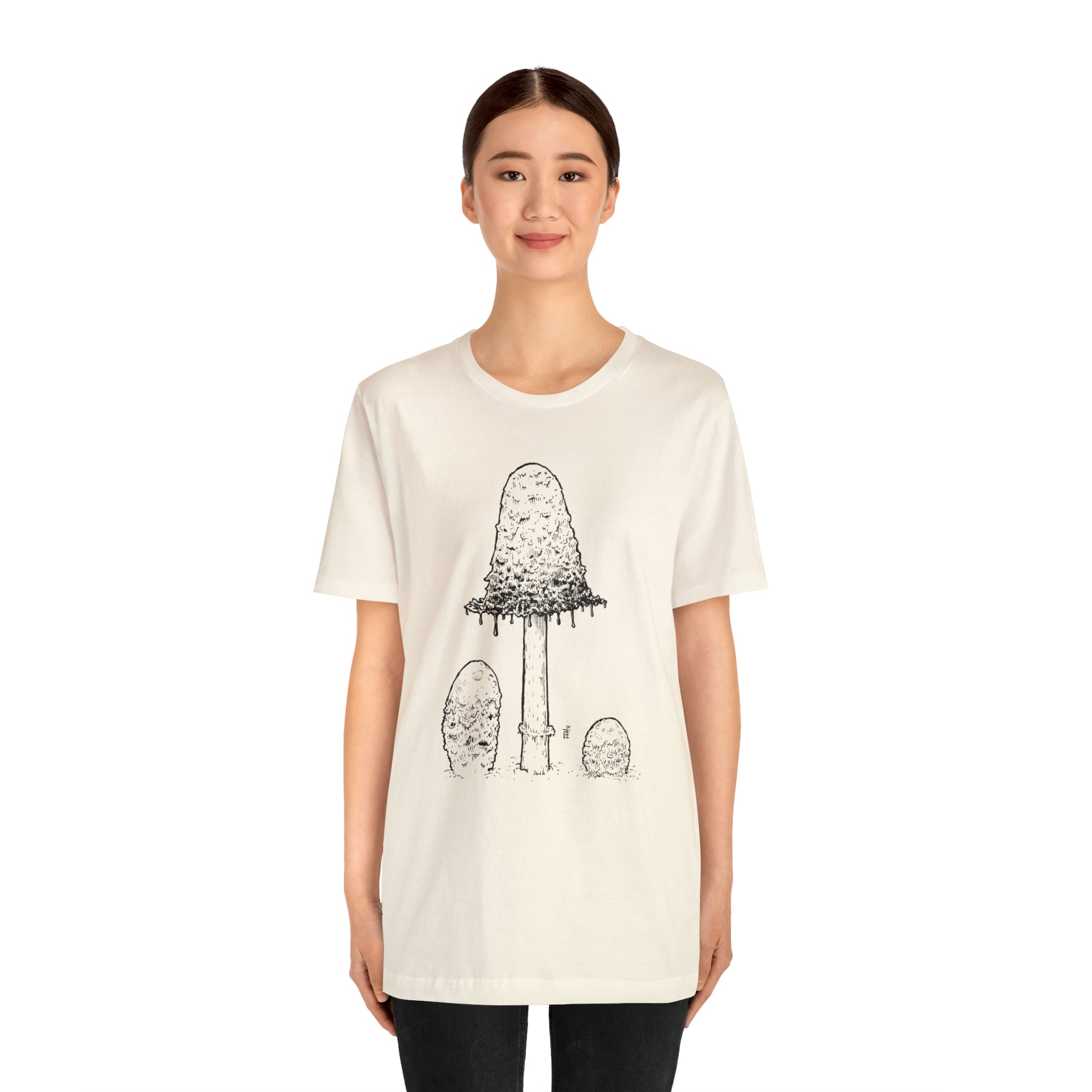 'Shaggy Mane Mushroom' Unisex Jersey Tee