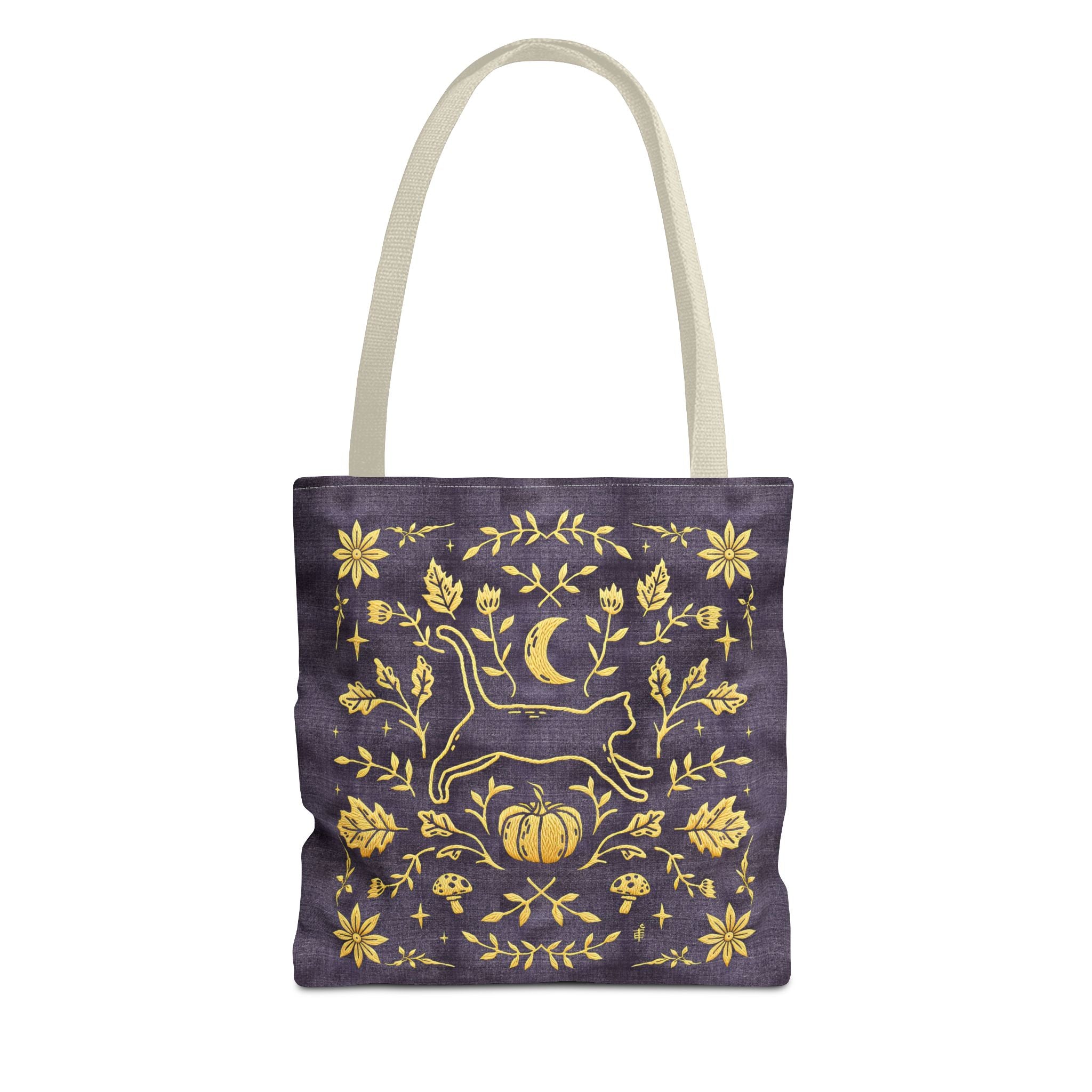 'Autumn Stroll' Royal Purple Tote Bag