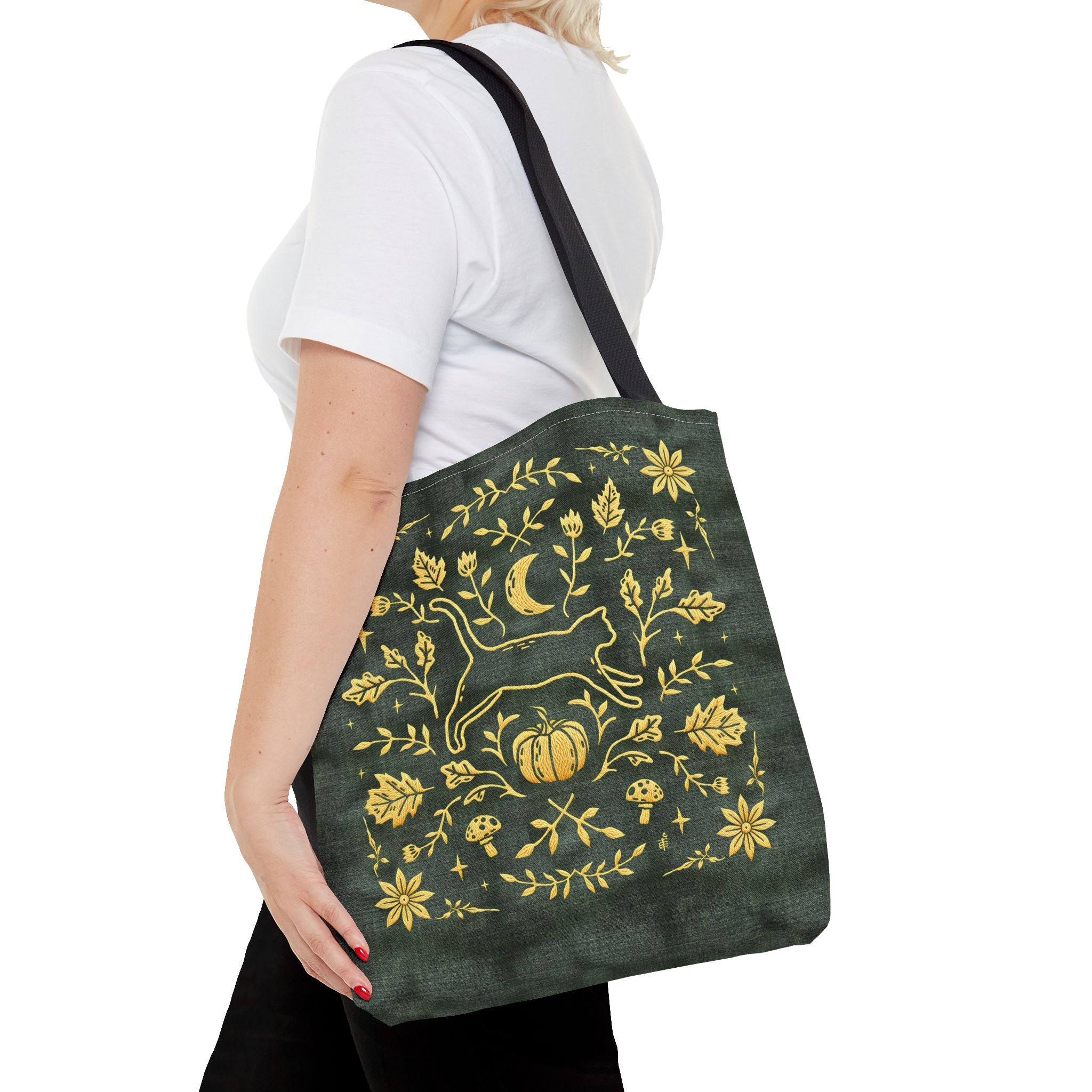 'Autumn Stroll' Legendary Green Tote Bag