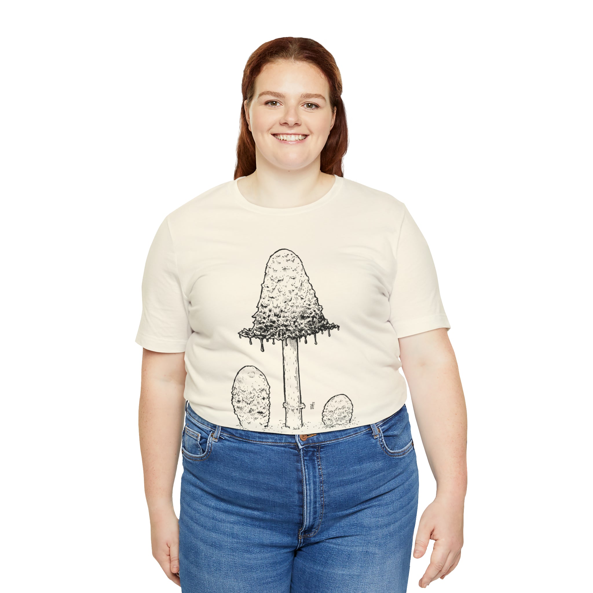 'Shaggy Mane Mushroom' Unisex Jersey Tee
