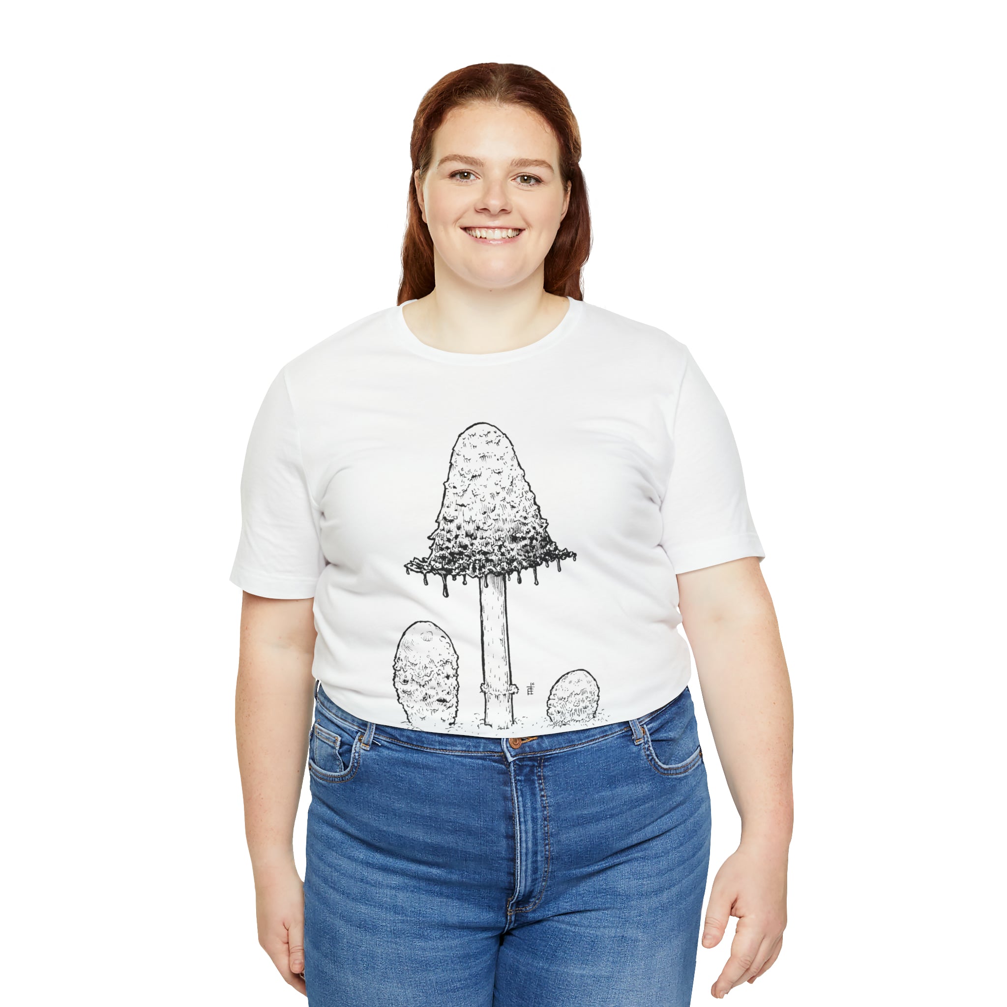 'Shaggy Mane Mushroom' Unisex Jersey Tee