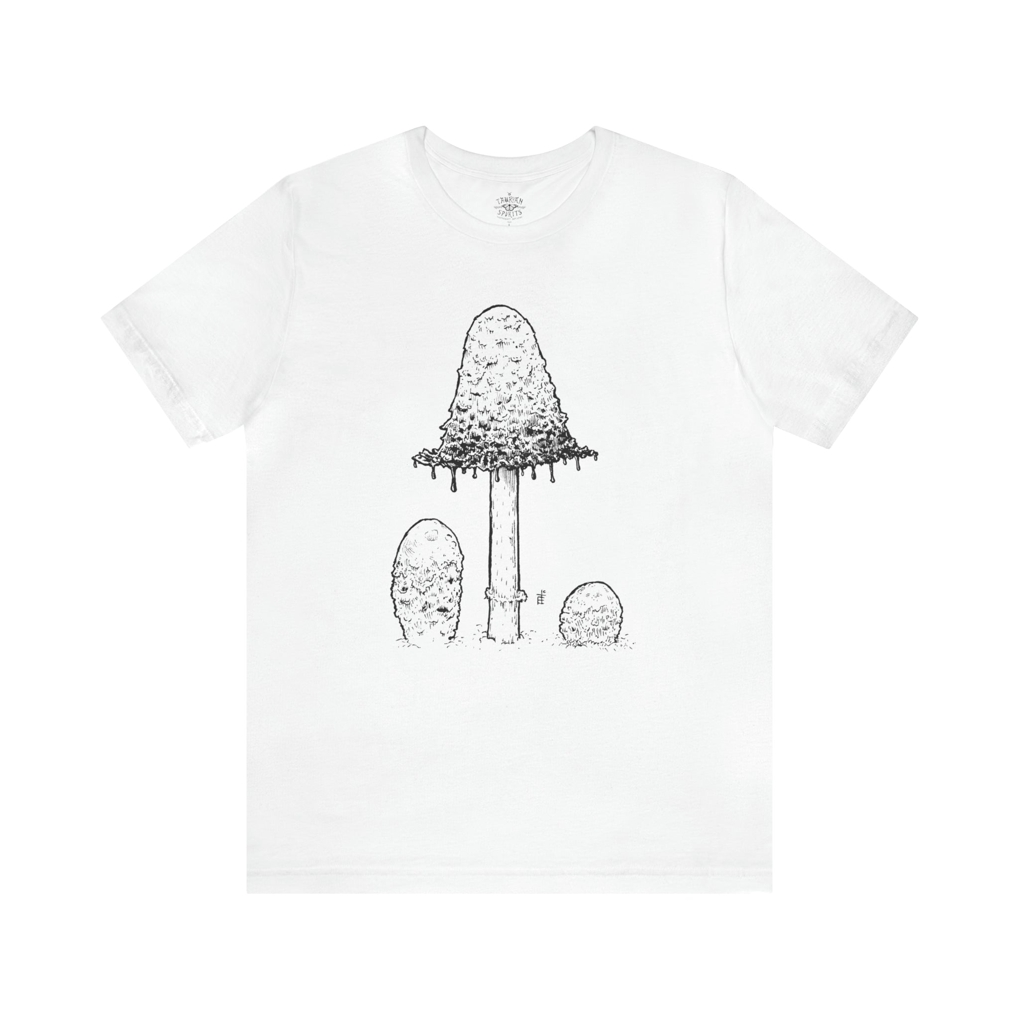 'Shaggy Mane Mushroom' Unisex Jersey Tee