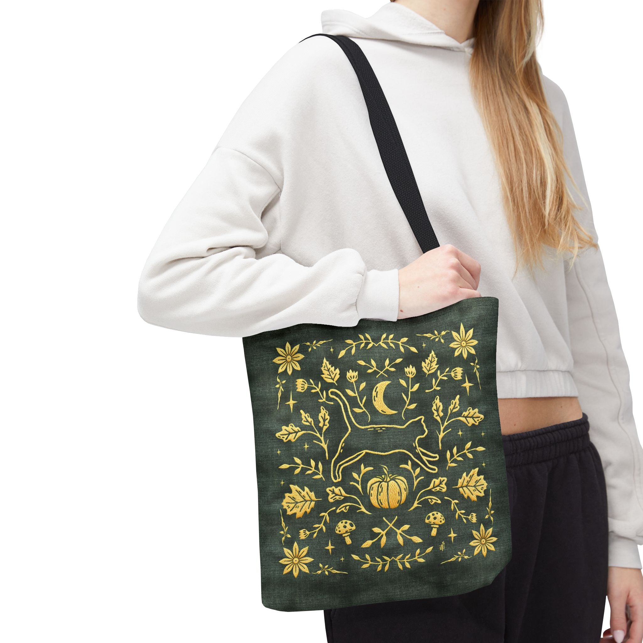 'Autumn Stroll' Legendary Green Tote Bag