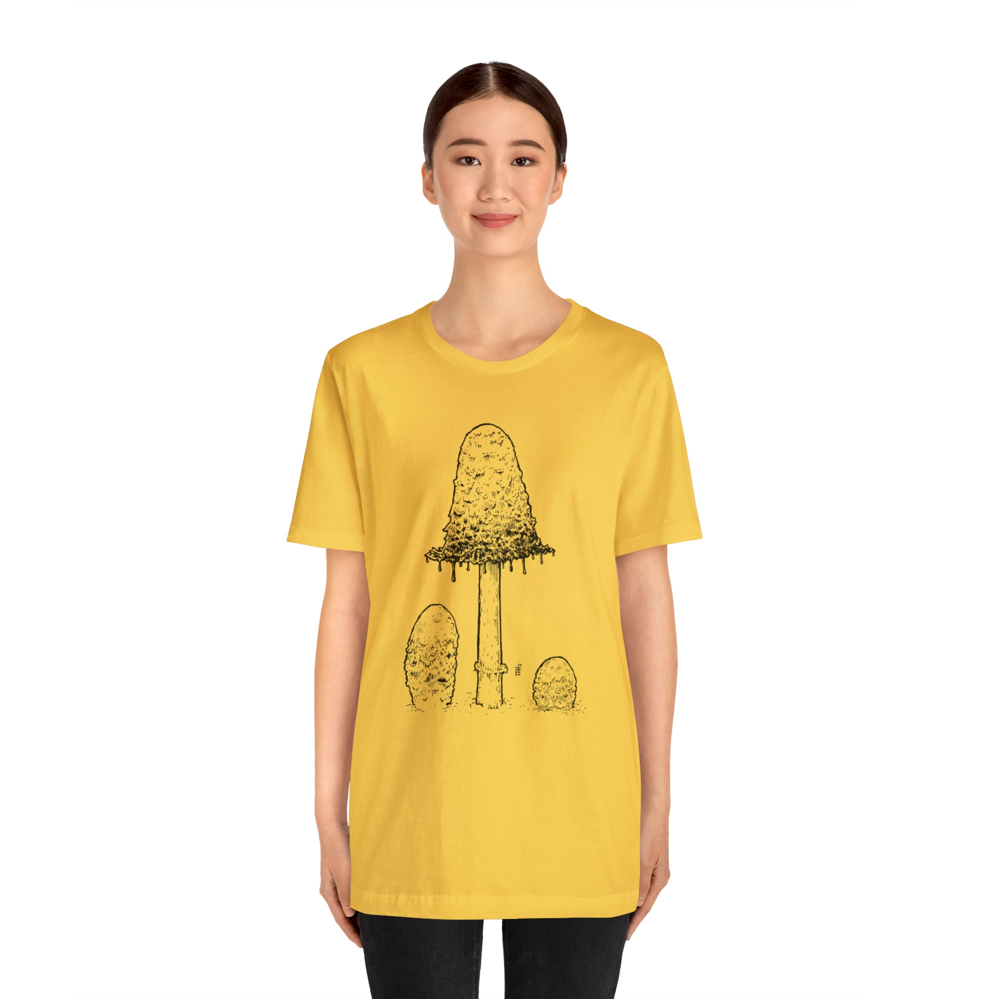 'Shaggy Mane Mushroom' Unisex Jersey Tee