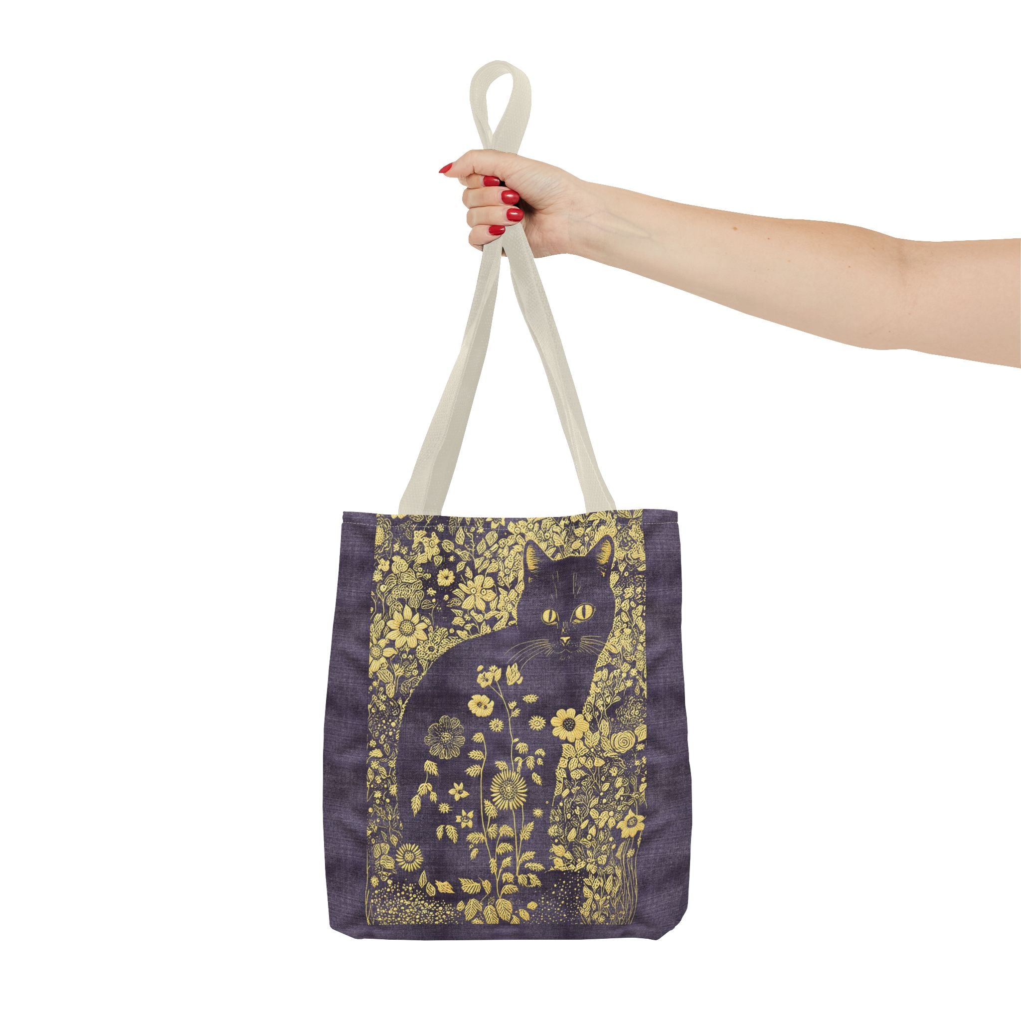 'Klimt Kat' Royal Purple Tote Bag