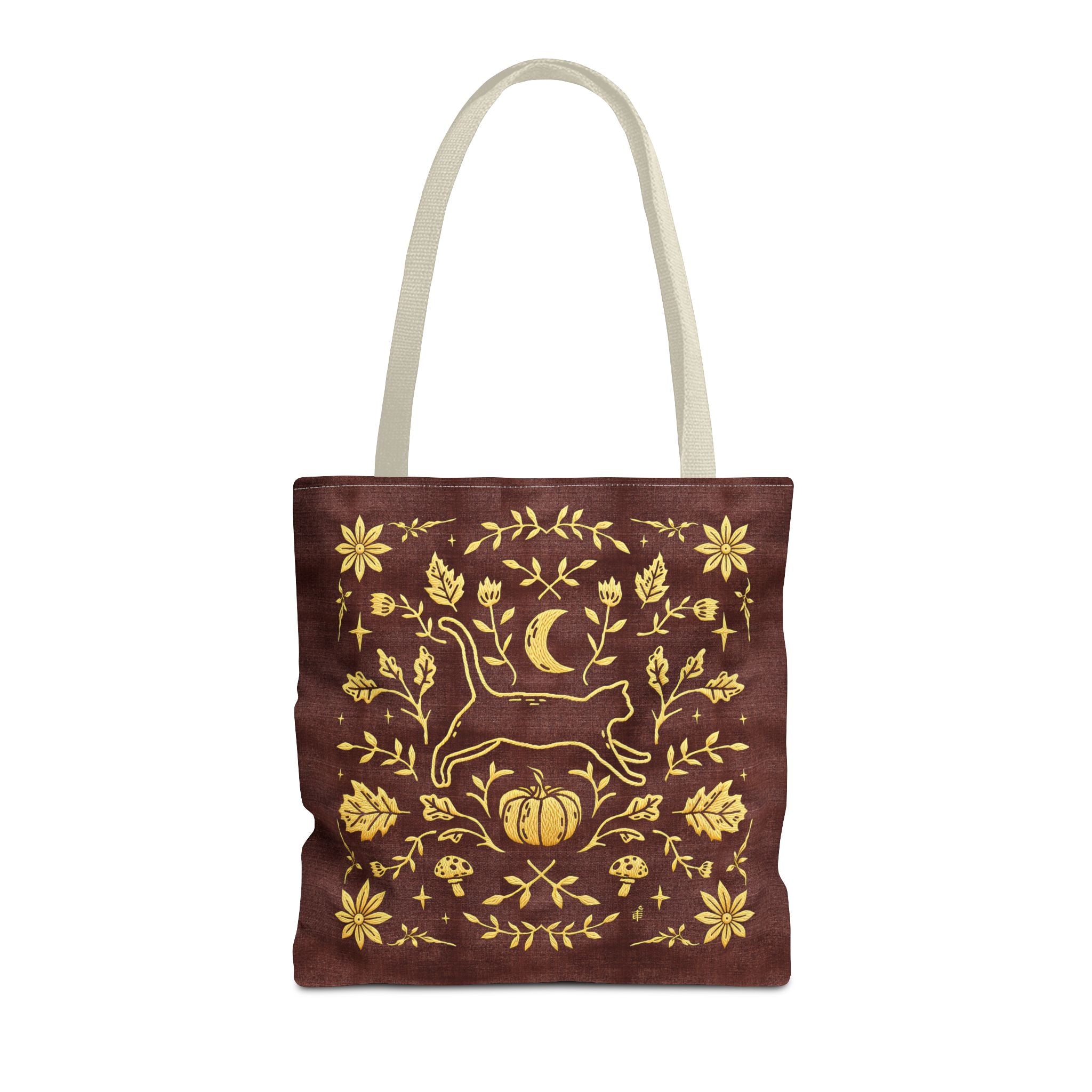'Autumn Stroll' Auburn Orange Tote Bag