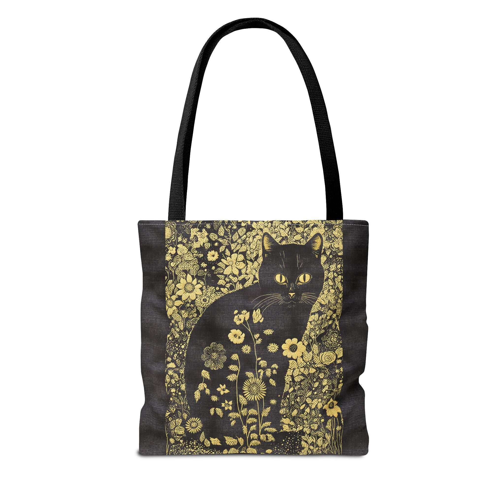 'Klimt Kat' Midnight Black Tote Bag