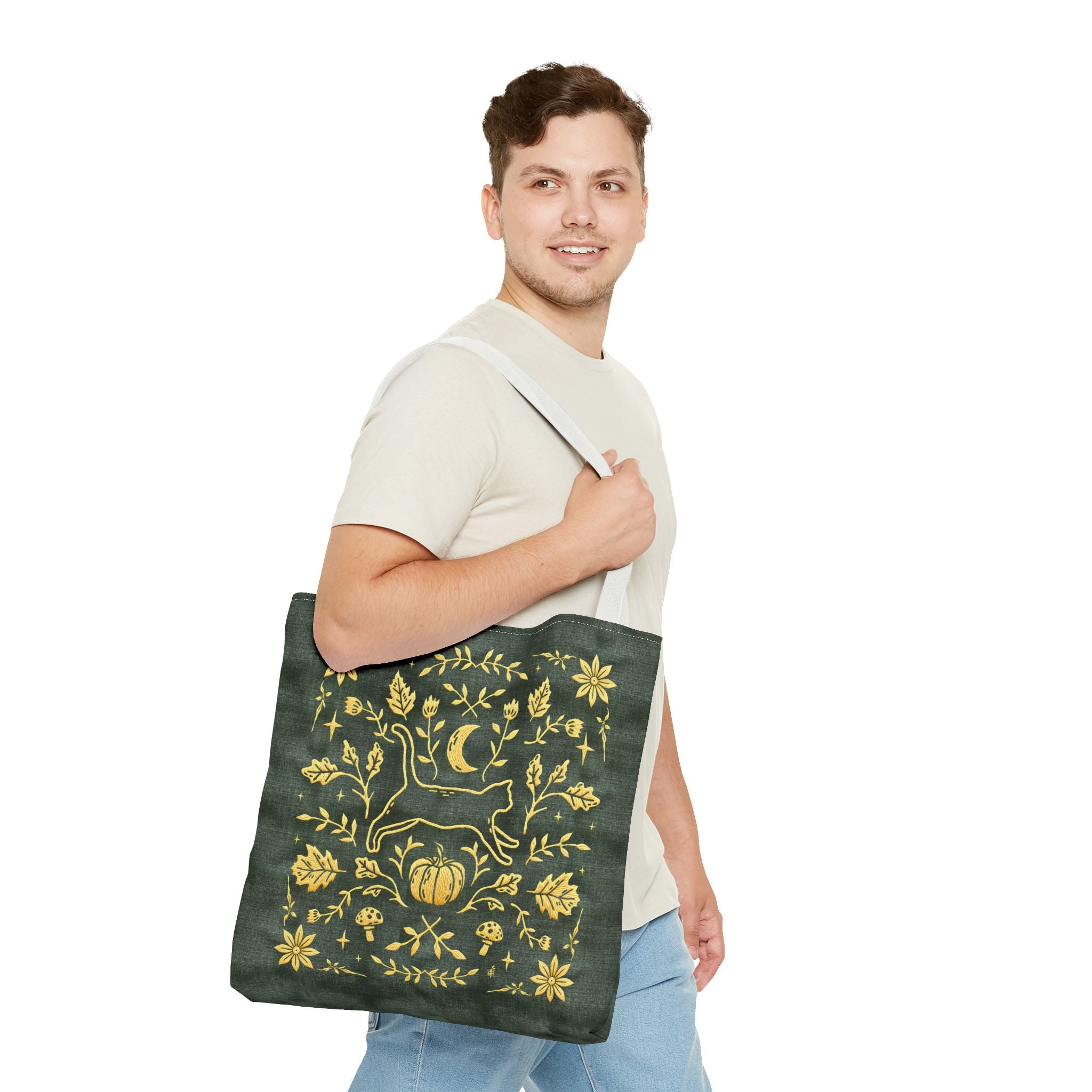 'Autumn Stroll' Legendary Green Tote Bag