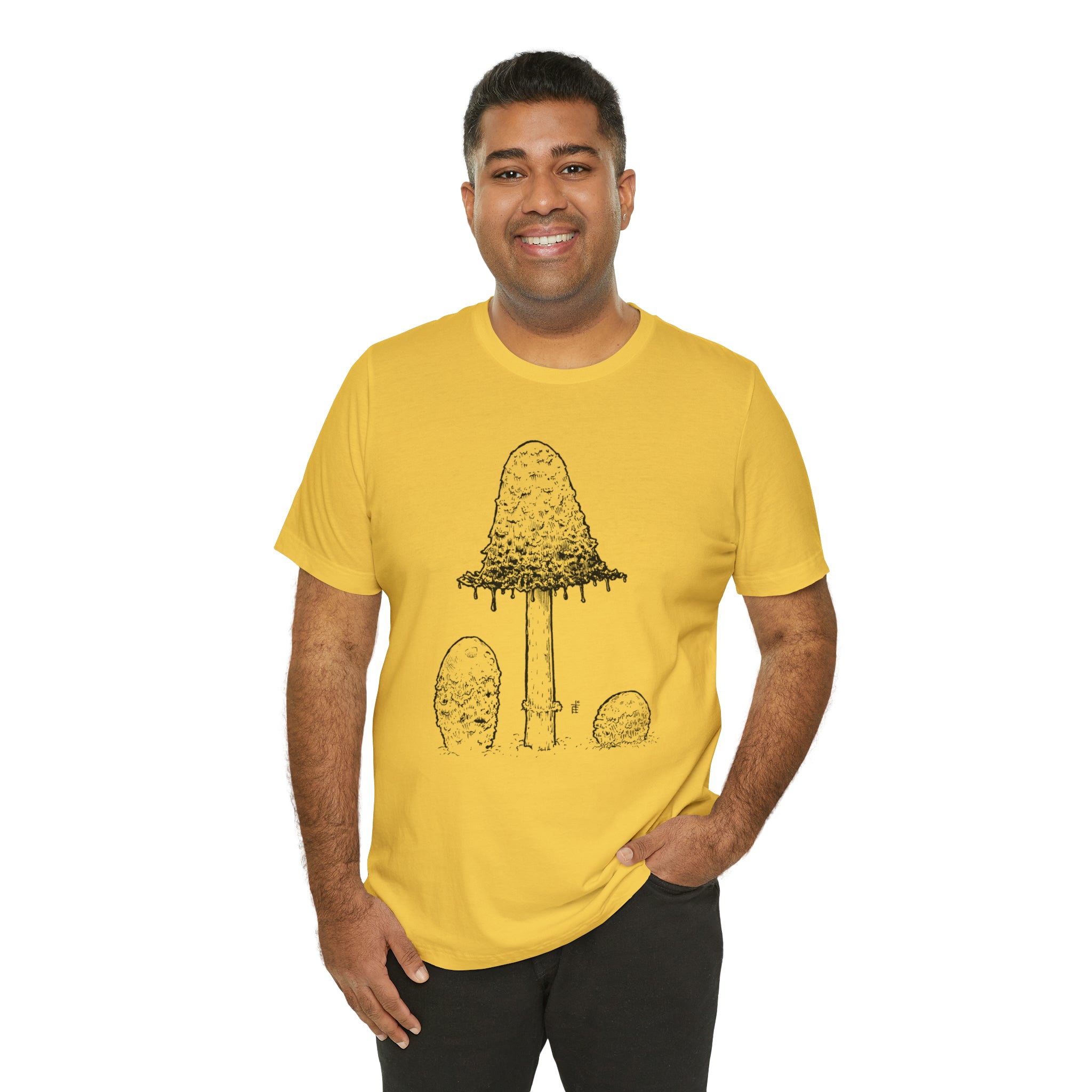 'Shaggy Mane Mushroom' Unisex Jersey Tee