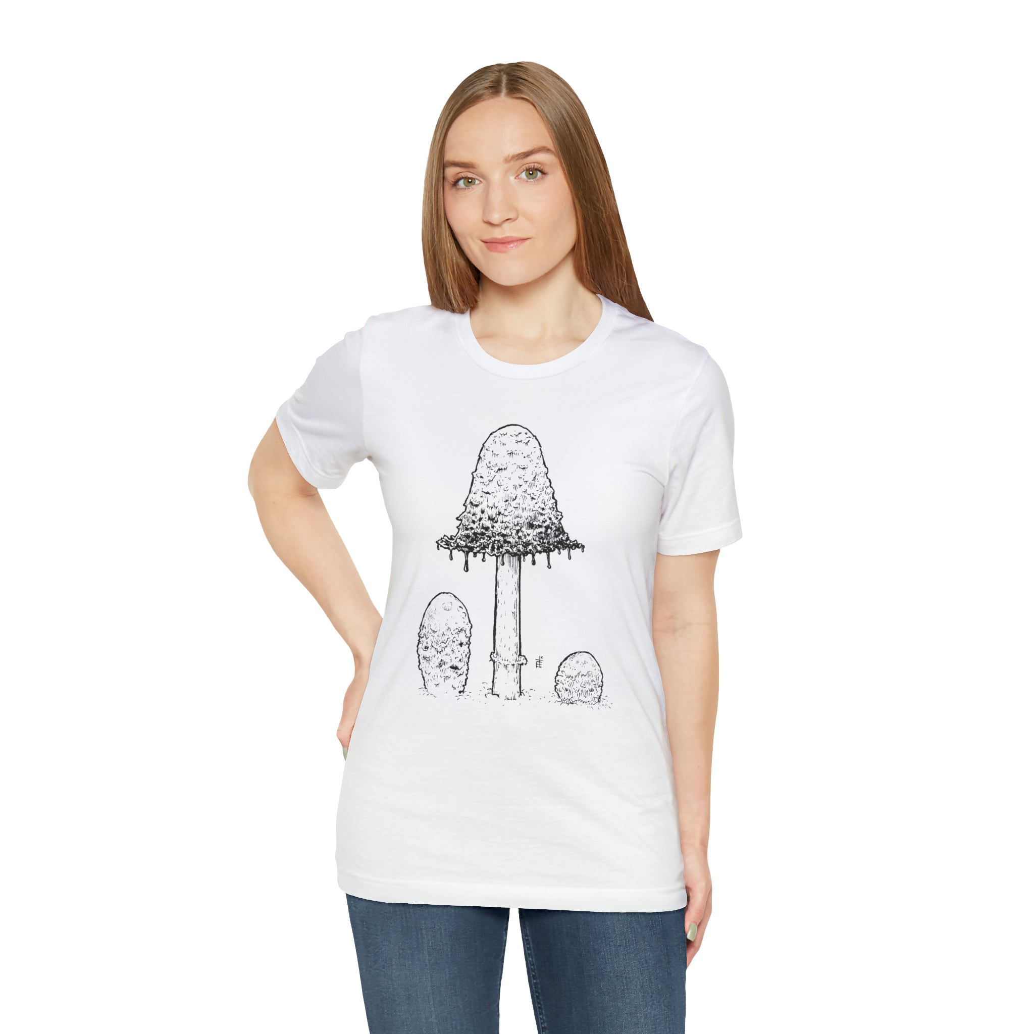 'Shaggy Mane Mushroom' Unisex Jersey Tee