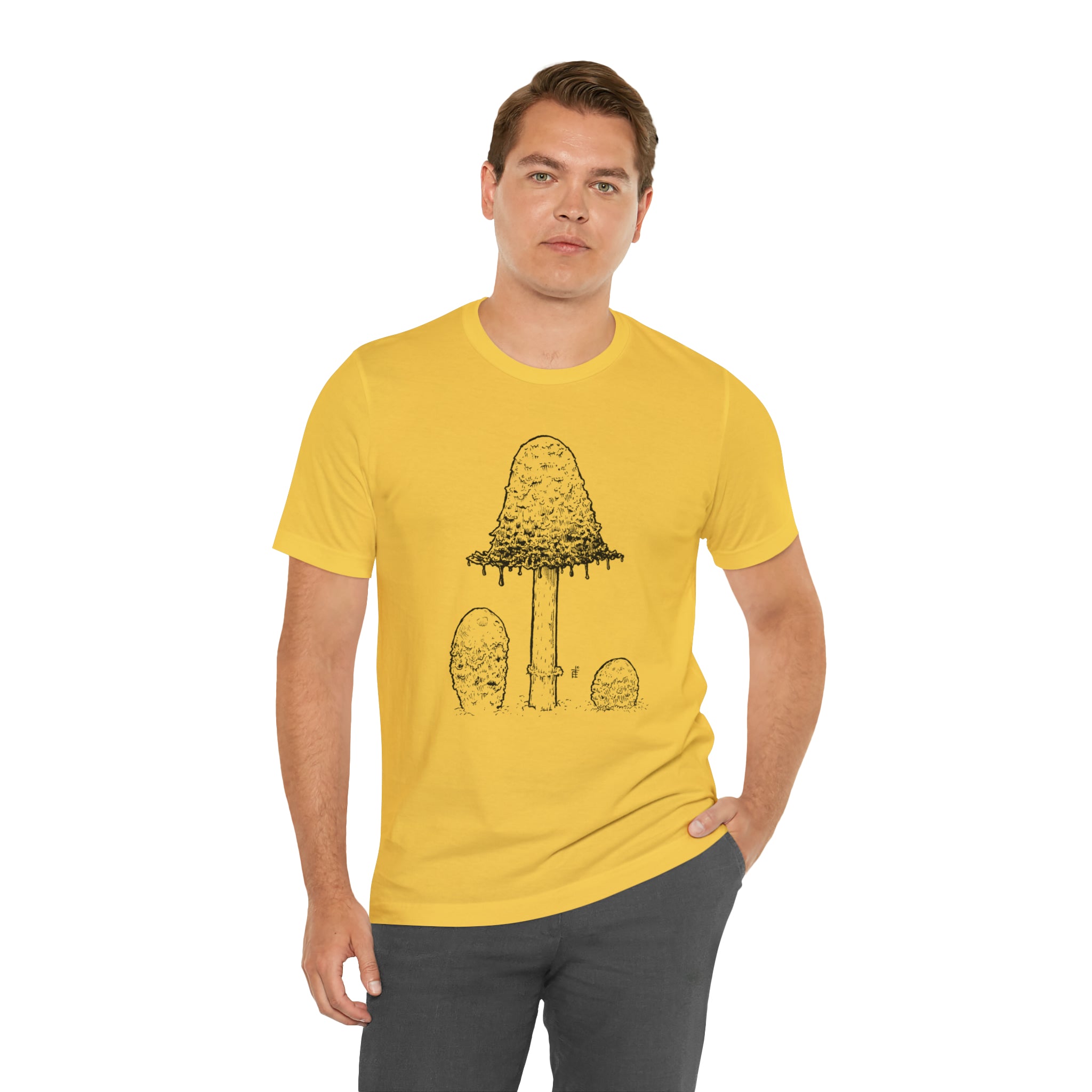 'Shaggy Mane Mushroom' Unisex Jersey Tee